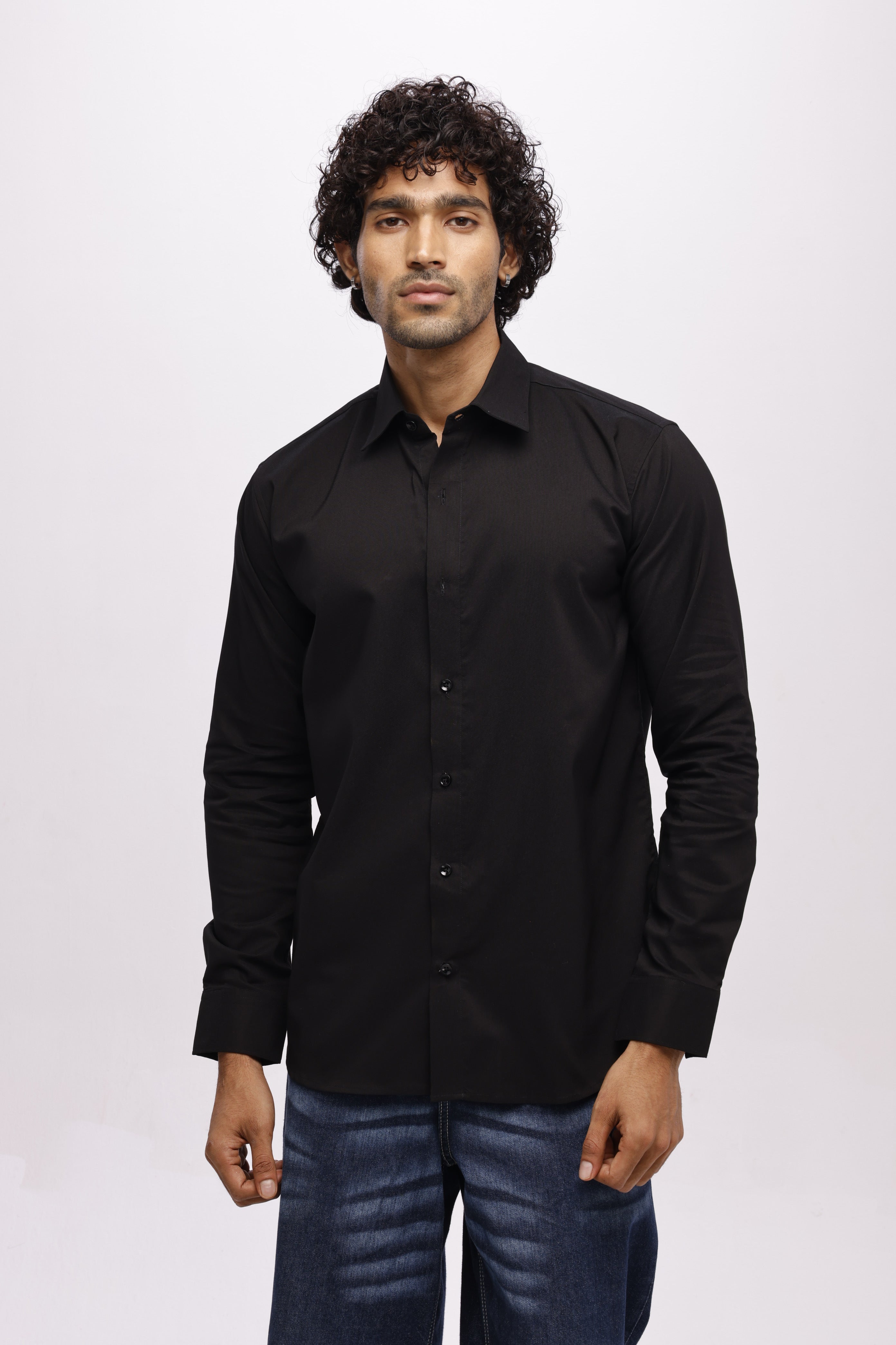 Full sleeve slim fit Shirt Black