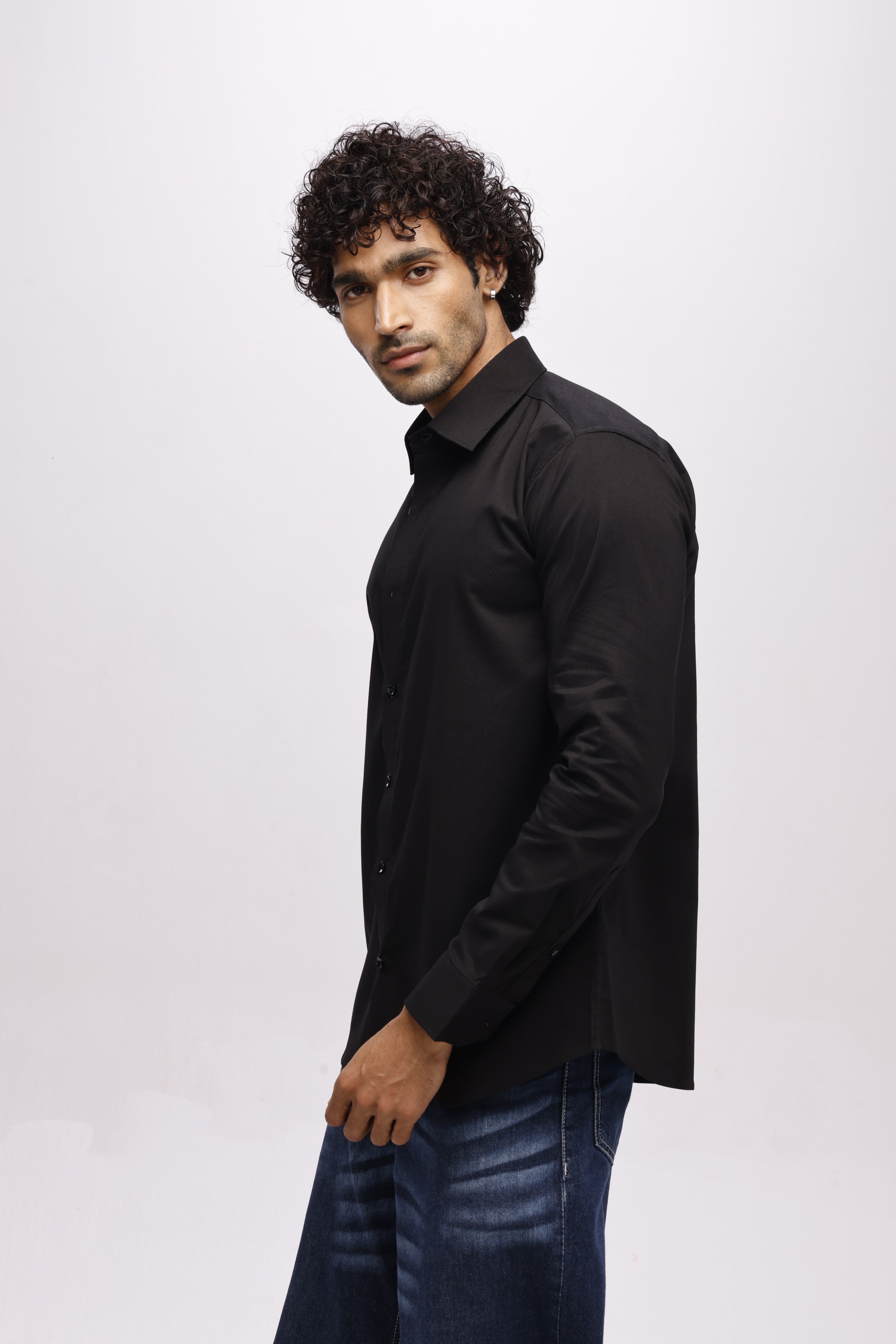 Full sleeve slim fit Shirt Black