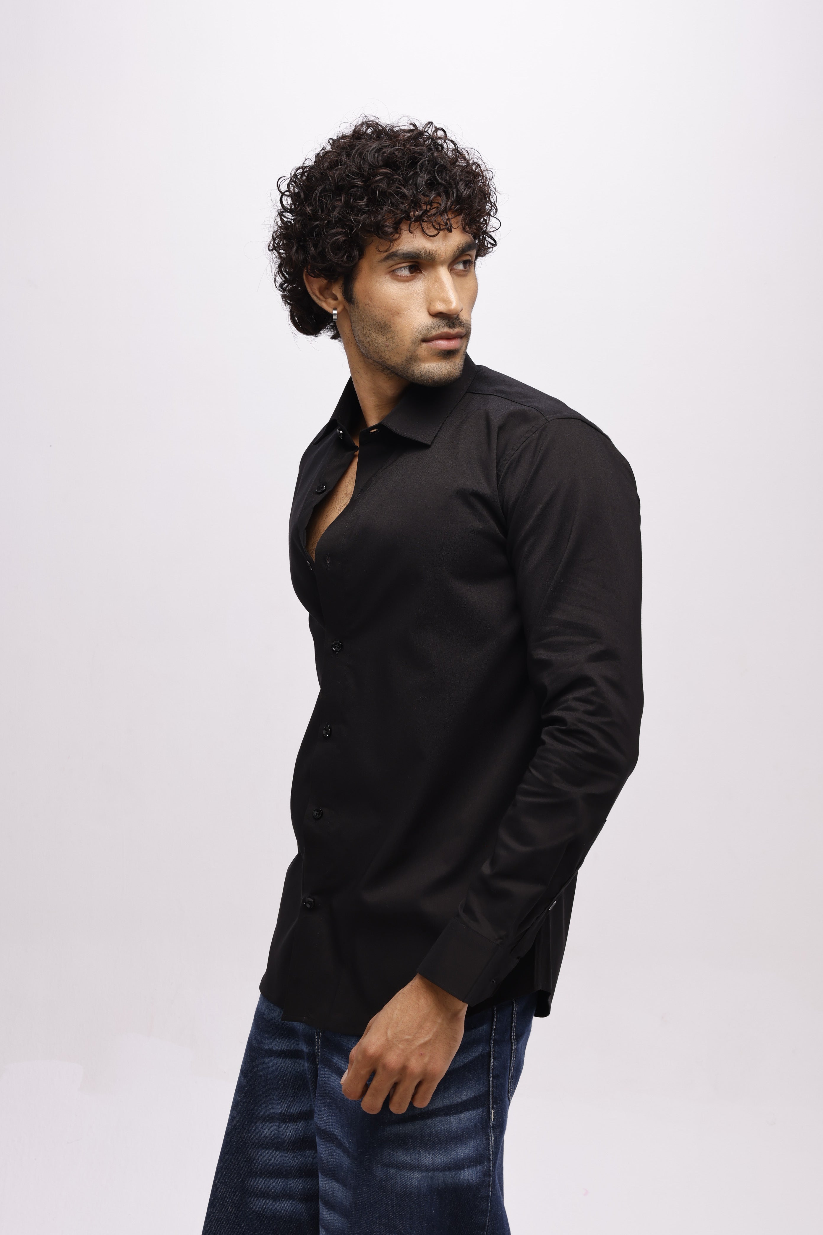 Full sleeve slim fit Shirt Black