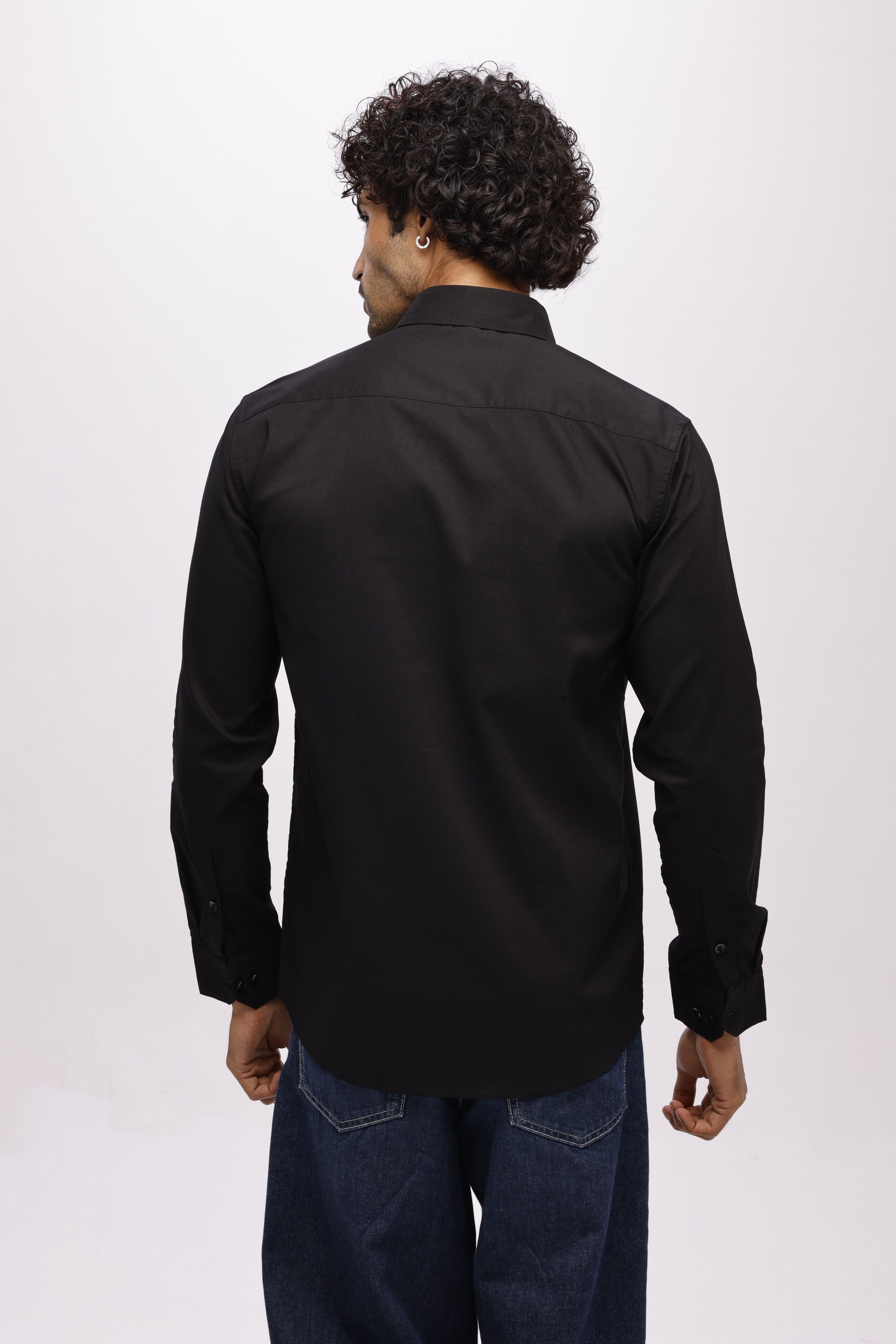 Full sleeve slim fit Shirt Black
