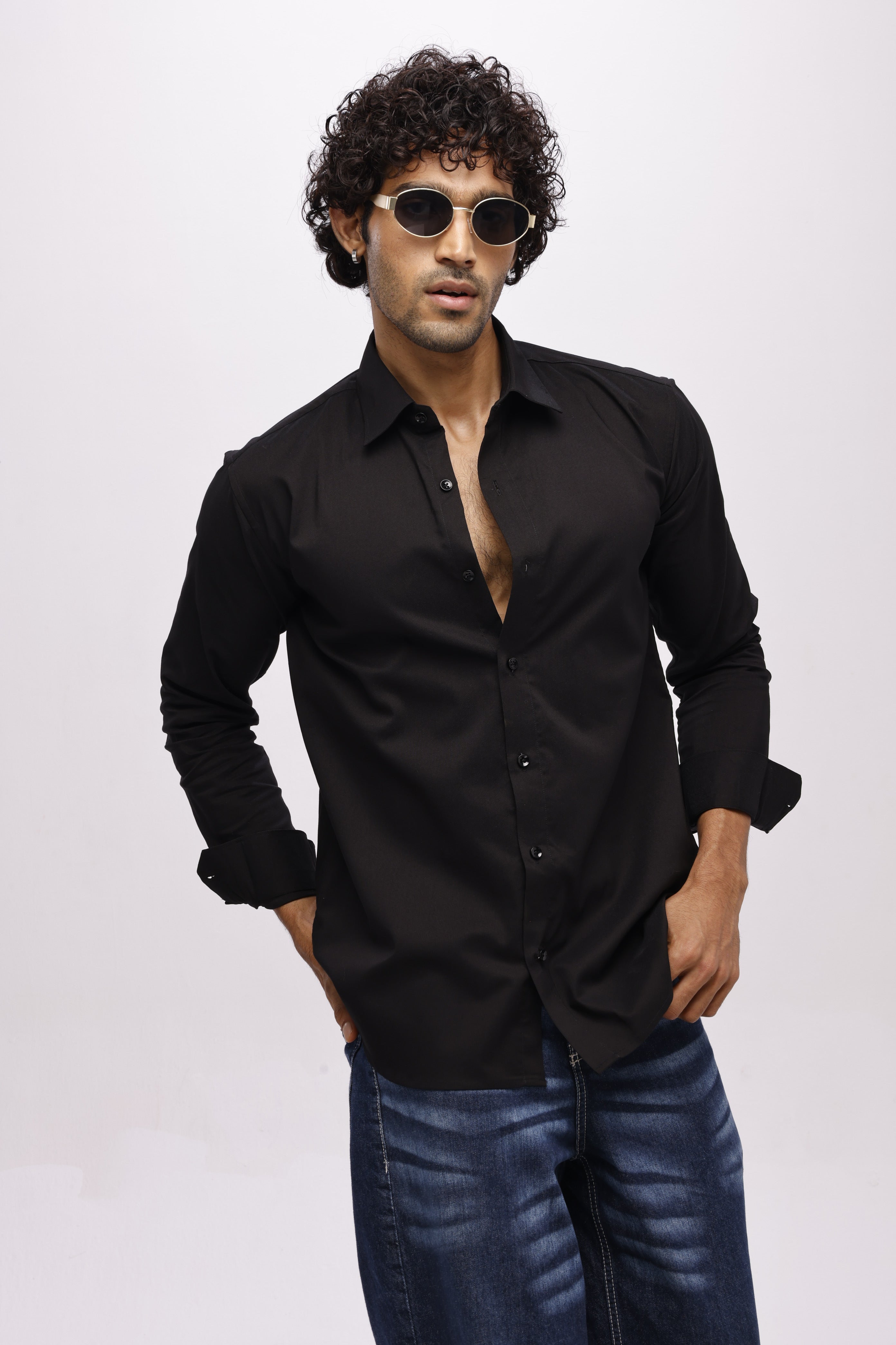 Full sleeve slim fit Shirt Black