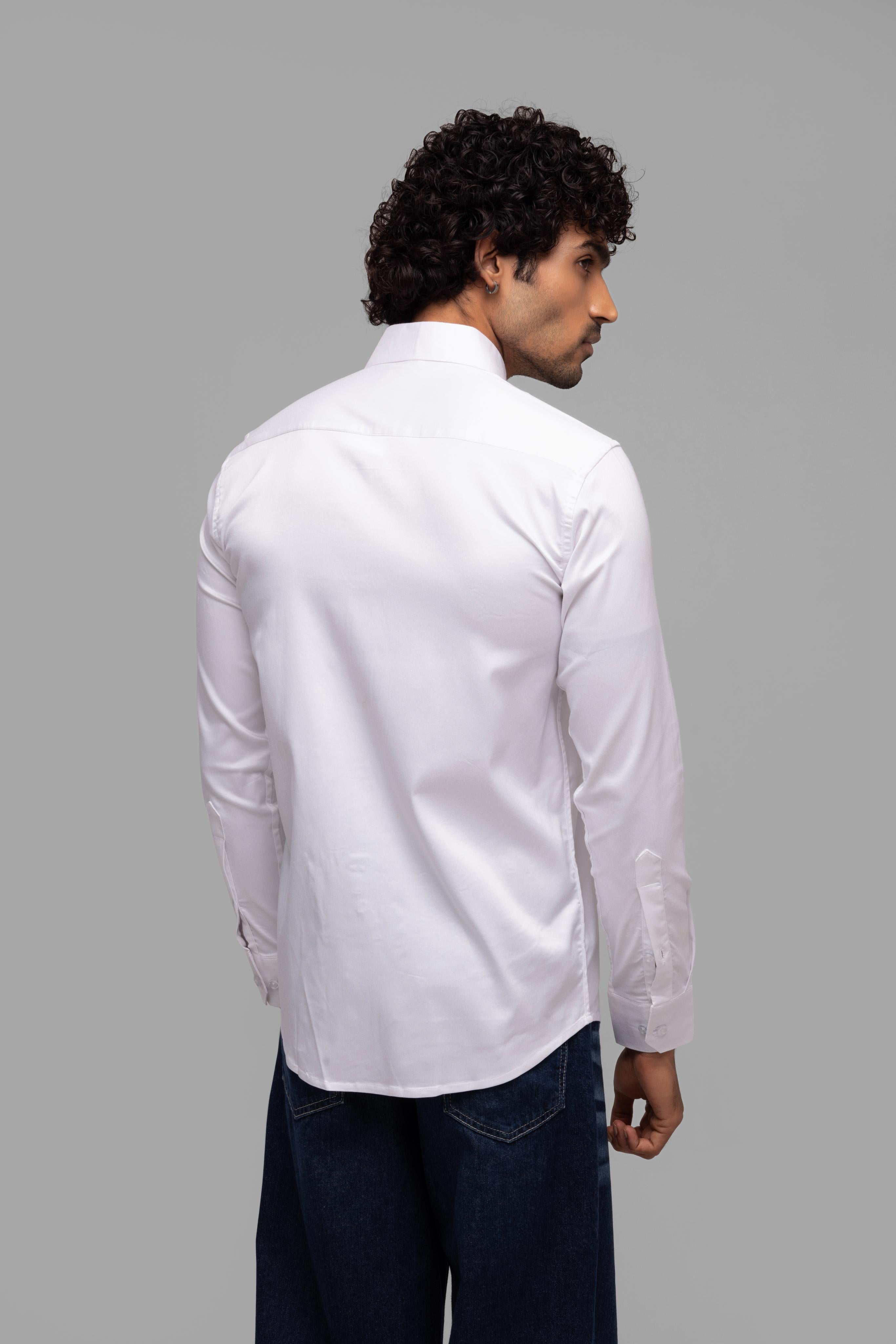 Full sleeve slim fit Shirt White
