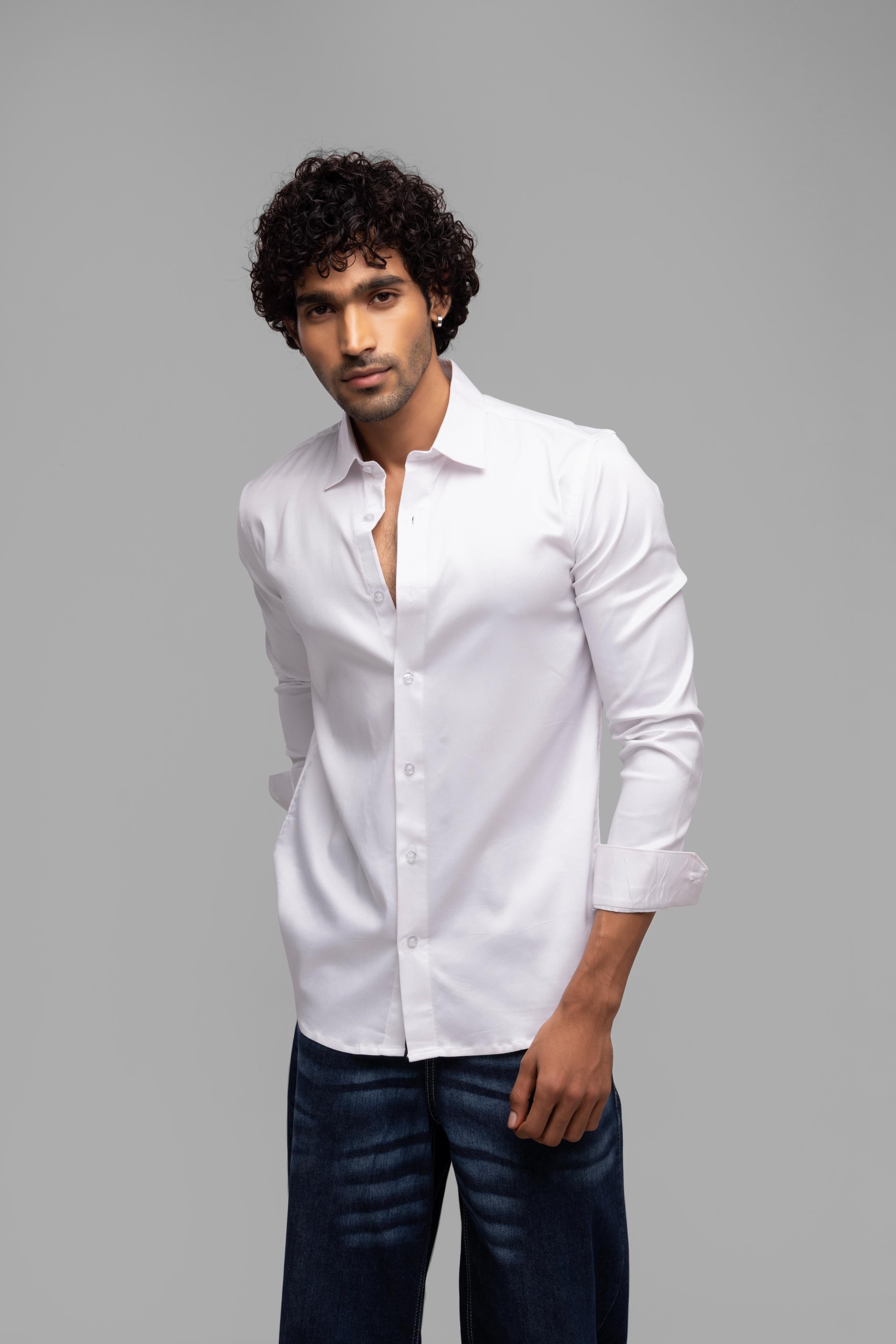 Full sleeve slim fit Shirt White