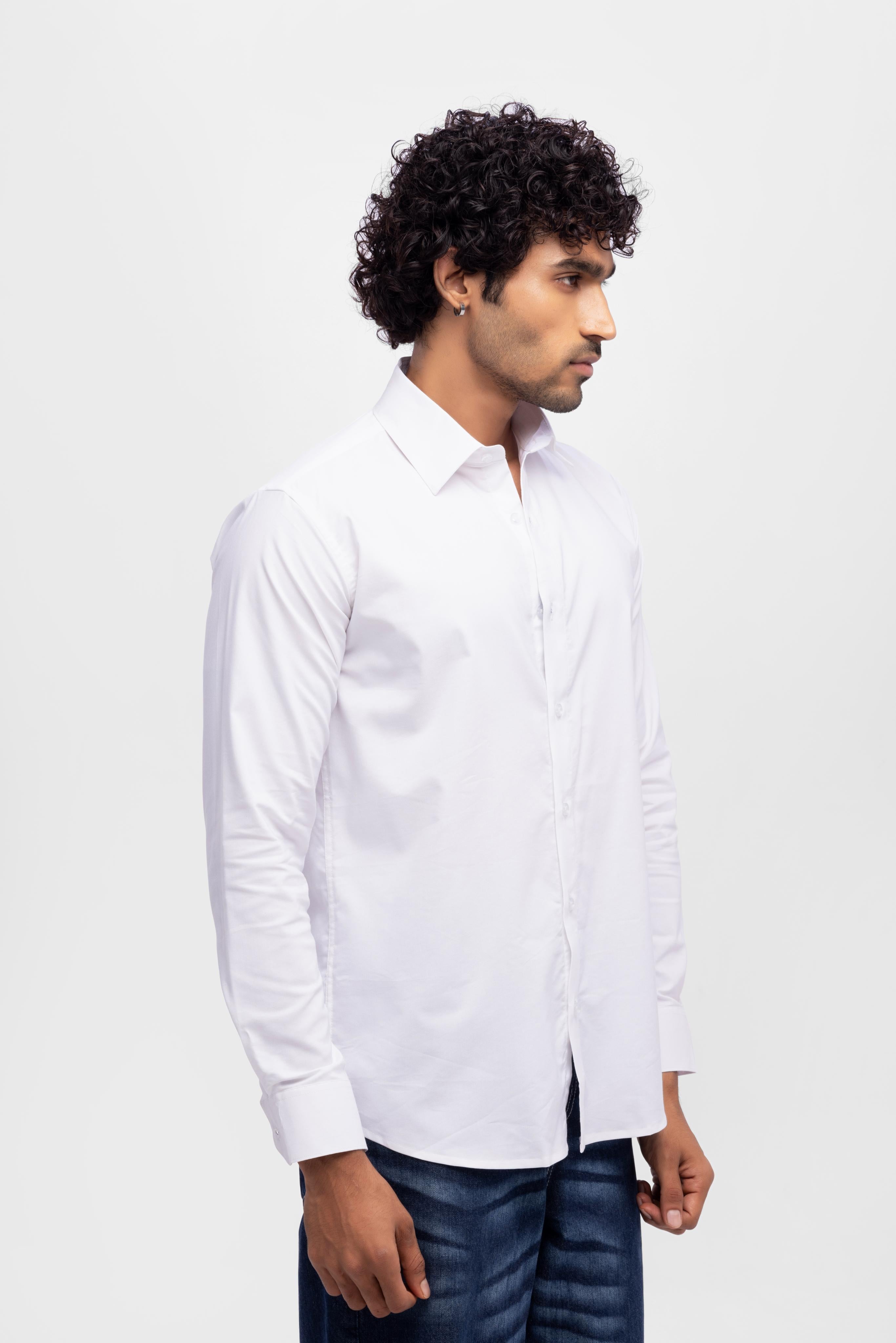 Full sleeve slim fit Shirt White