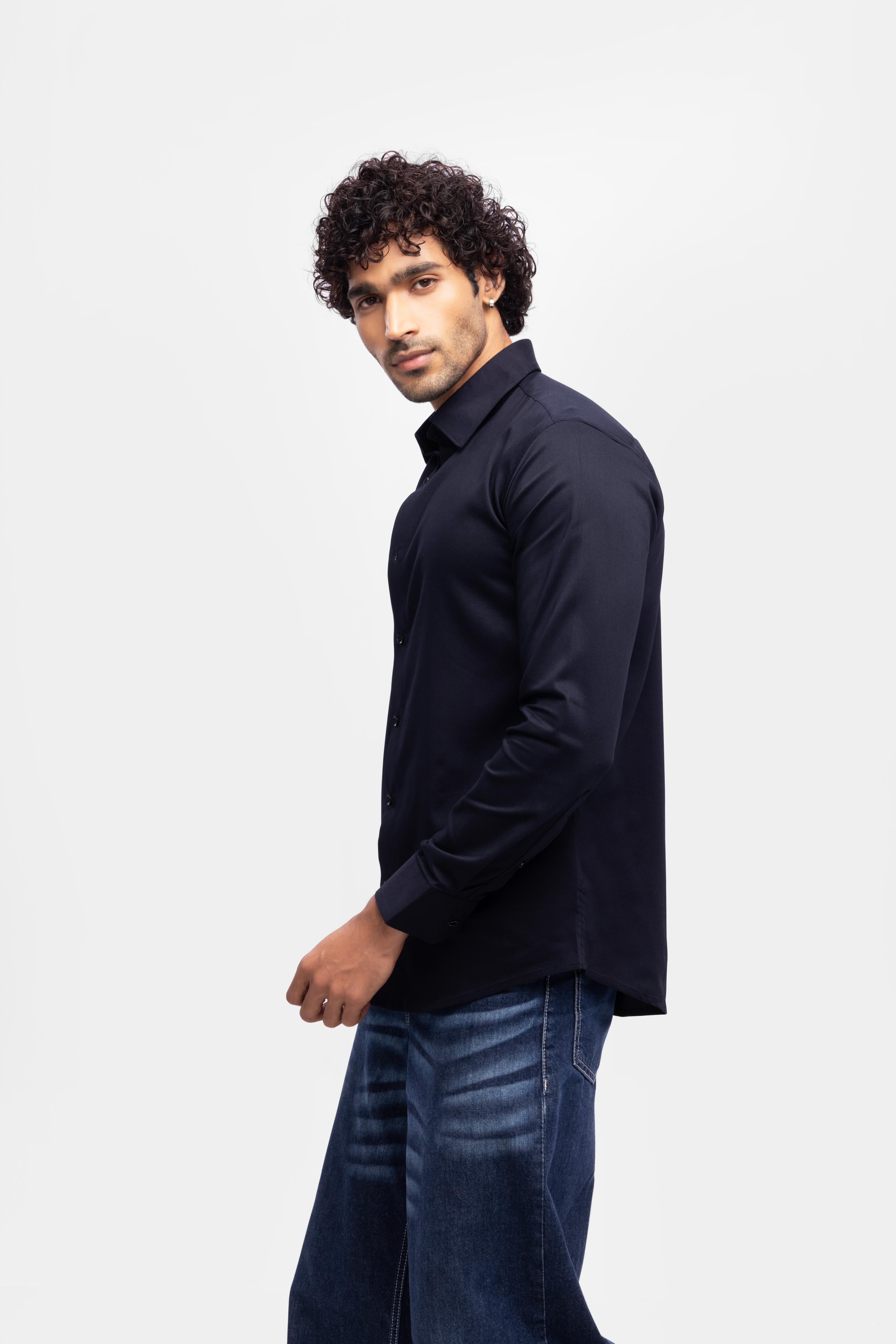Full sleeve slim fit Shirt Blue