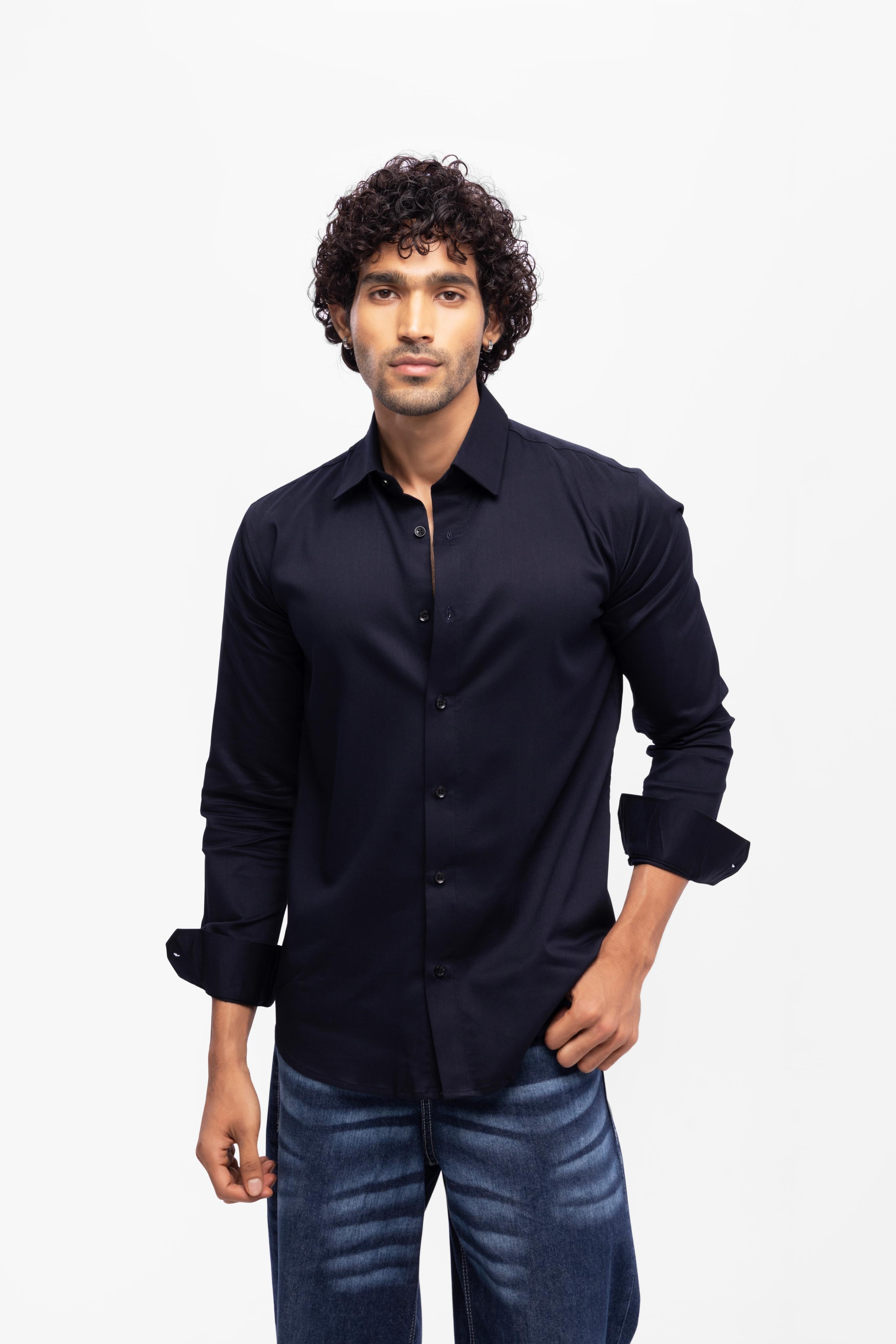 Full sleeve slim fit Shirt Blue