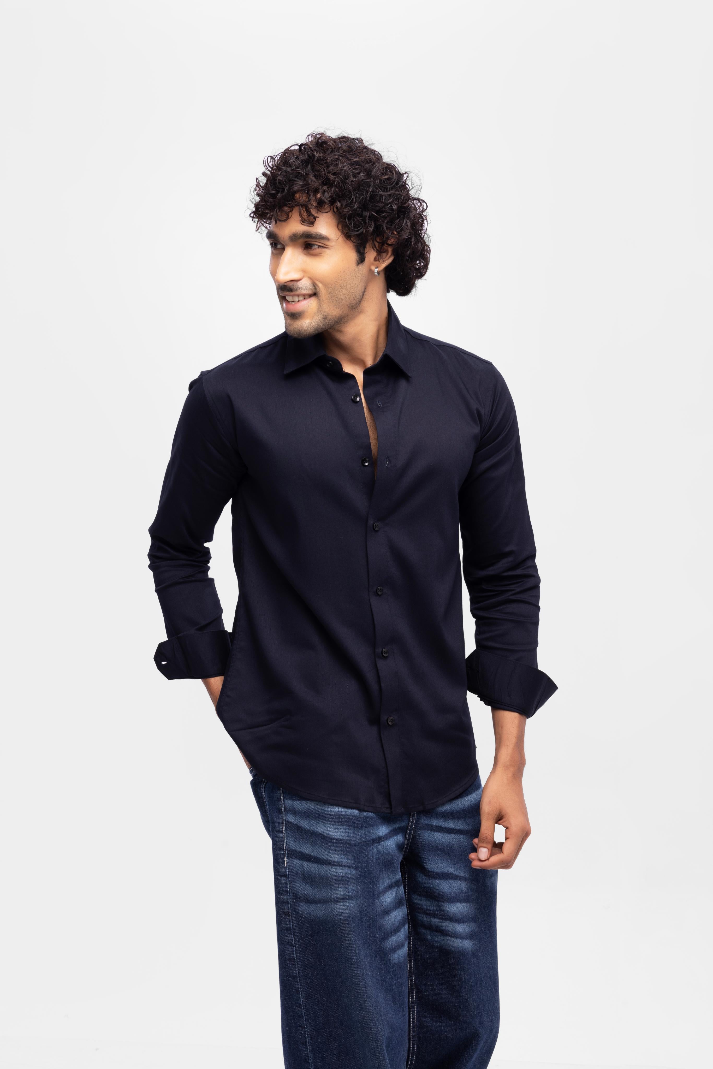 Full sleeve slim fit Shirt Blue
