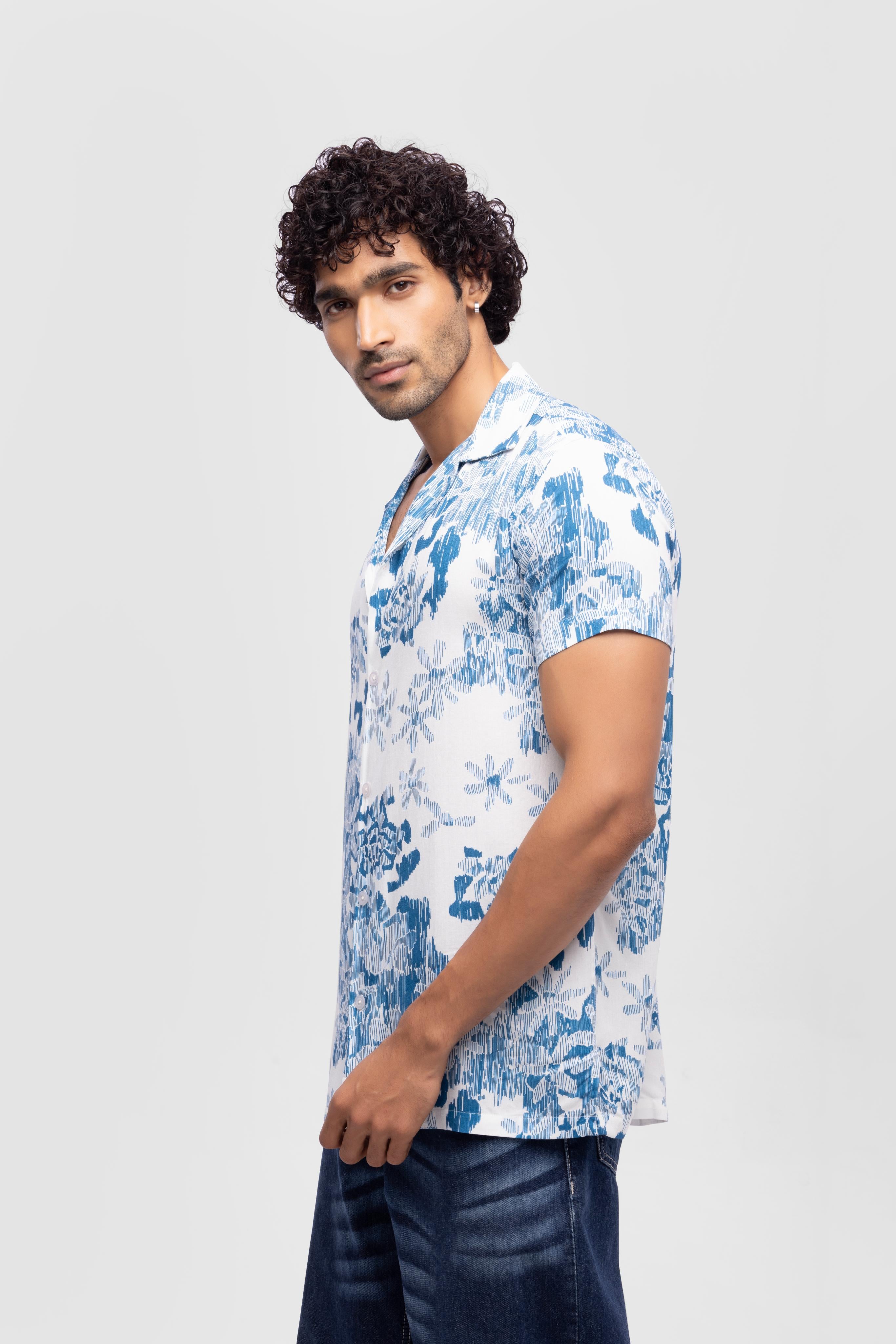 Regular Half sleeve loose fit regular- Blue