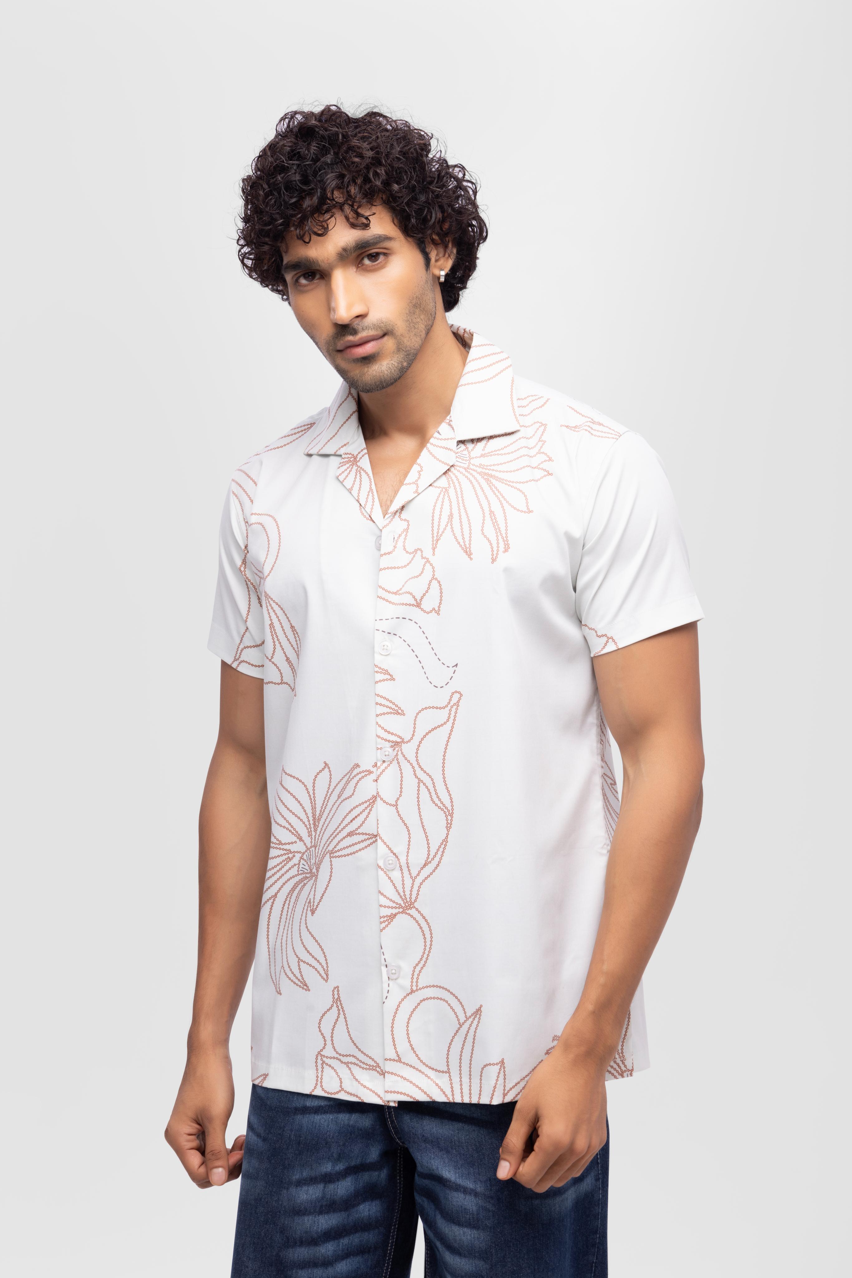 Long Half sleeve loose fit regular- Cream