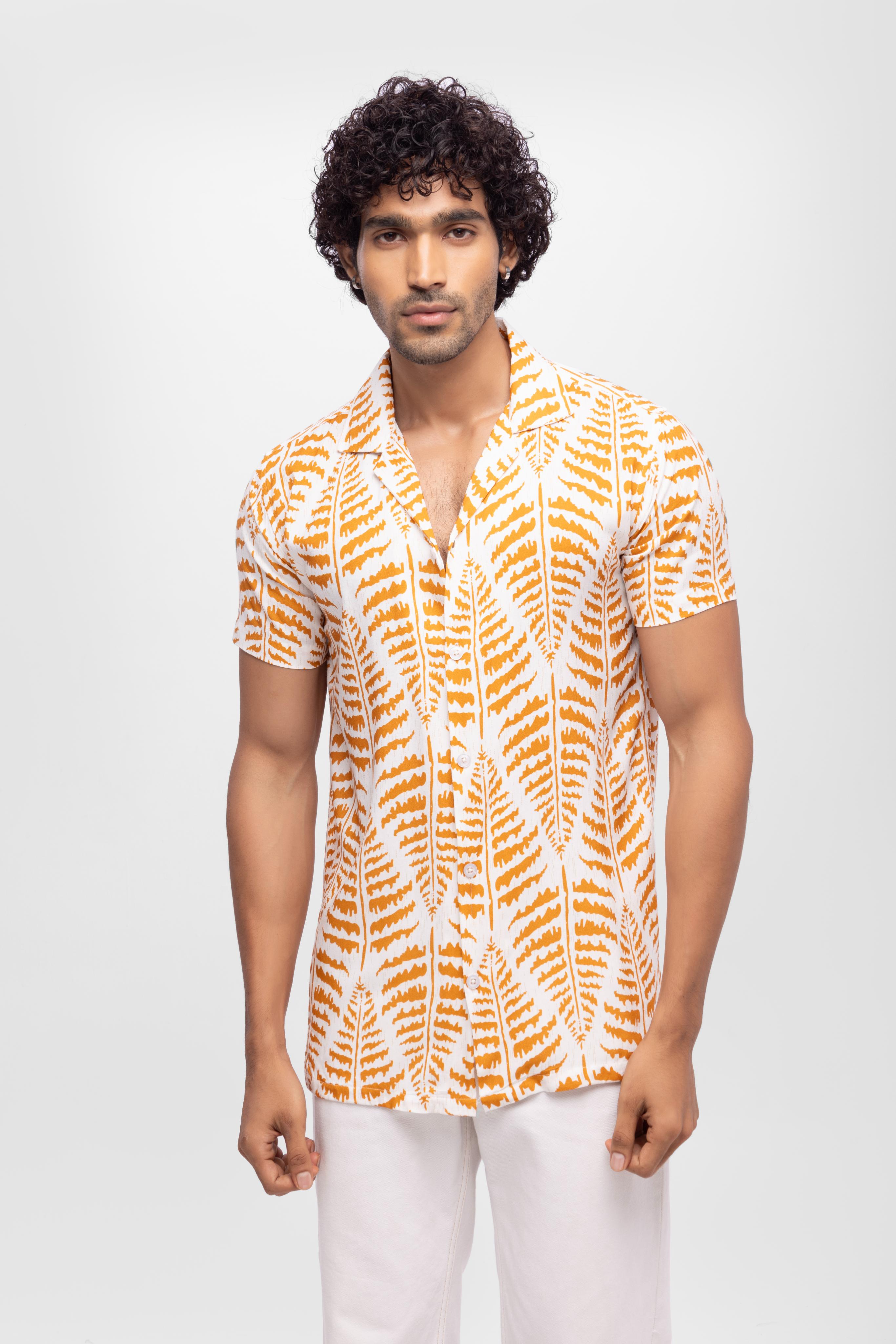 Regular Half sleeve loose fit regular- Brown