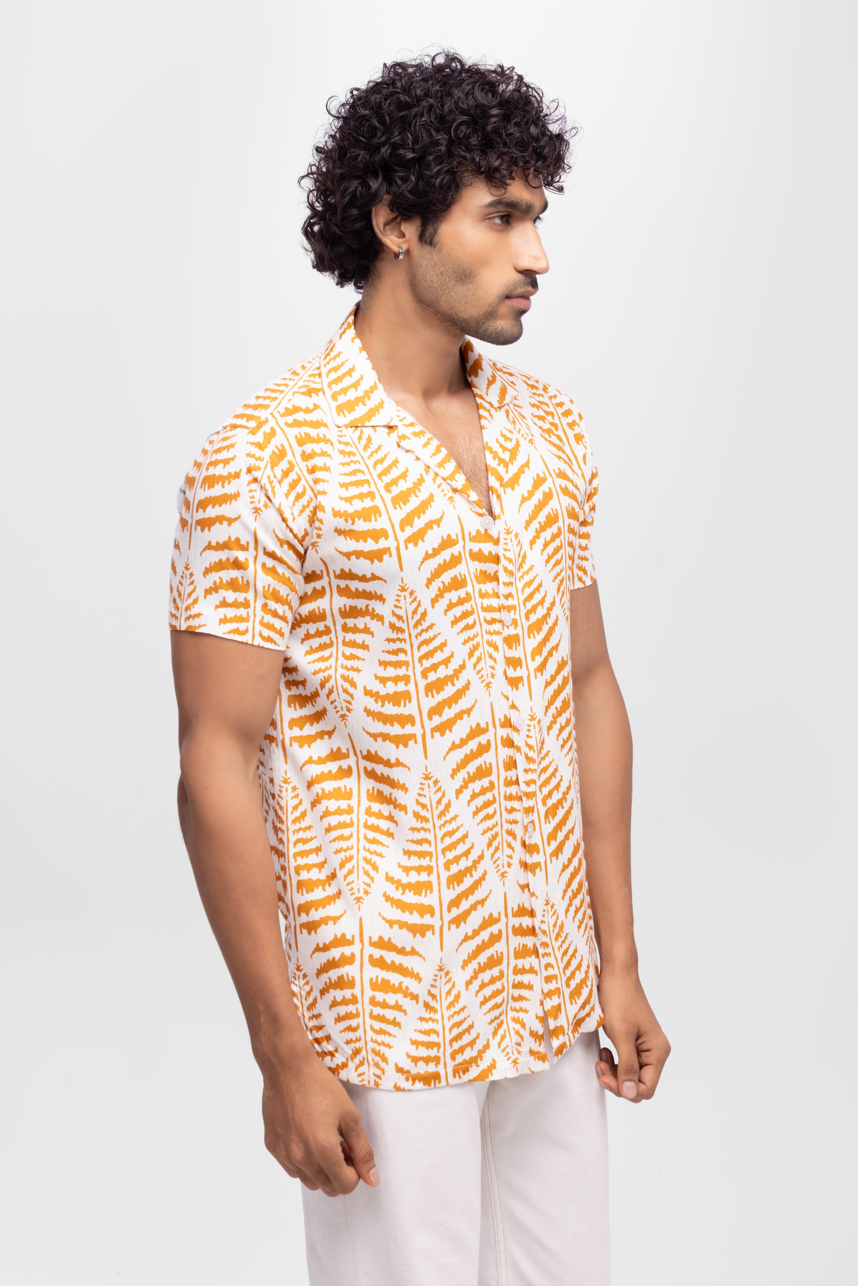 Regular Half sleeve loose fit regular- Brown