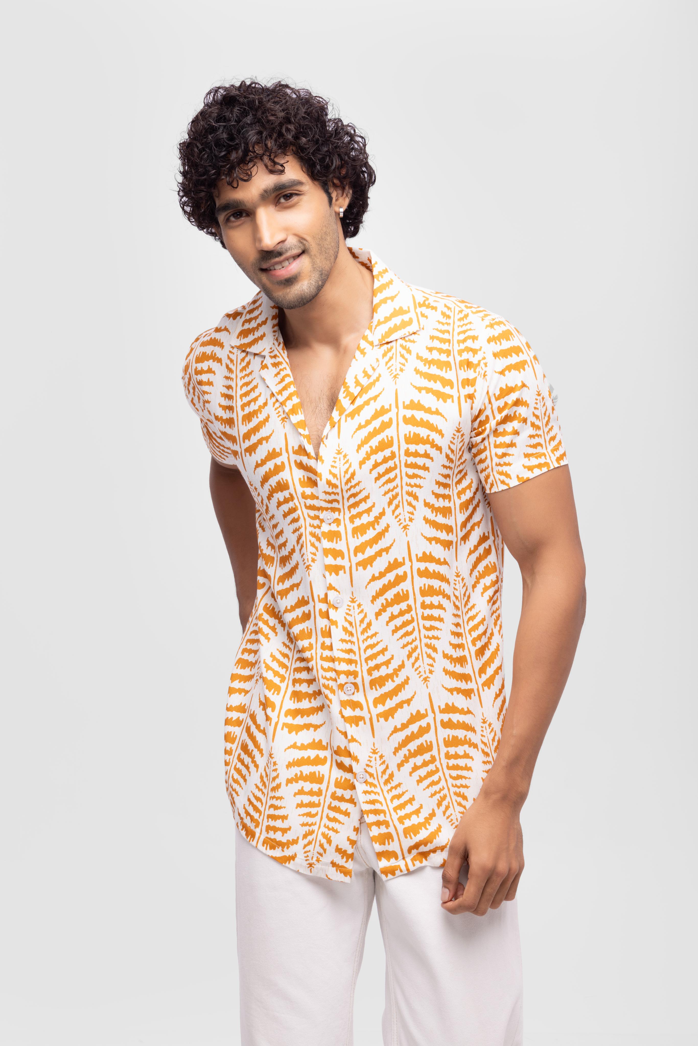 Regular Half sleeve loose fit regular- Brown