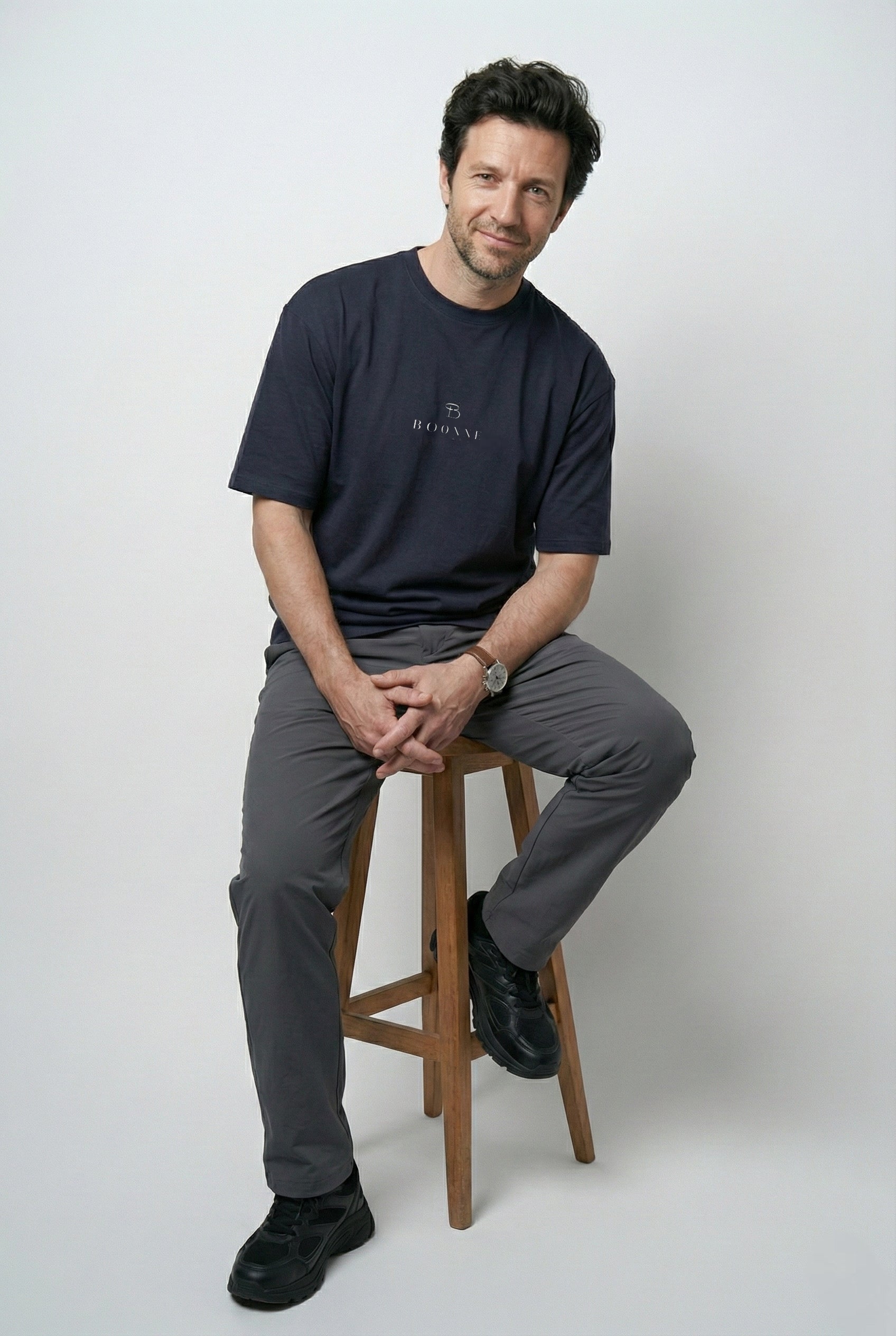 Premium cotton oversized men’s T-shirt-Dark Grey
