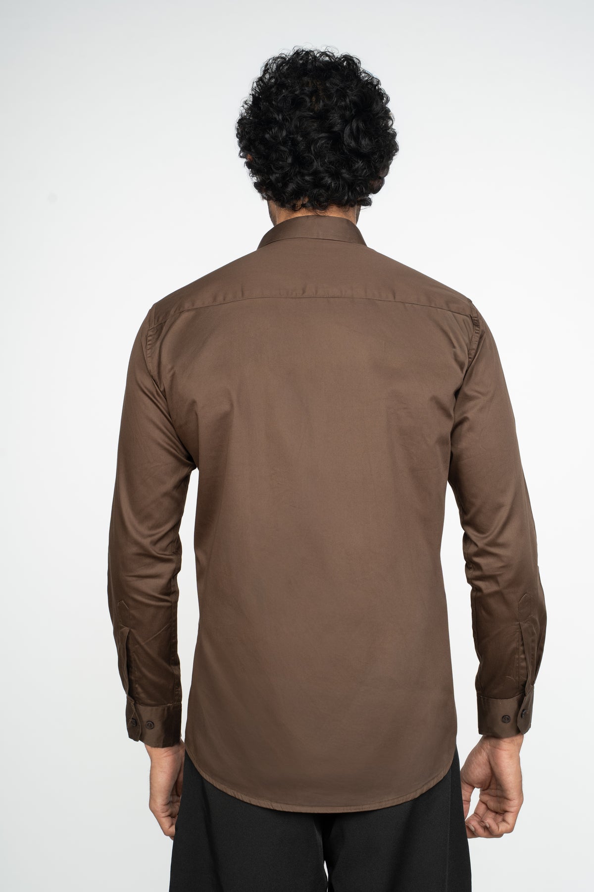 Full sleeve slim fit Burnt Brown Shirt