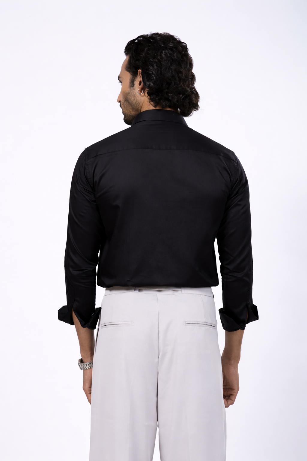 Full Sleeve Slim Fit Black Shirt