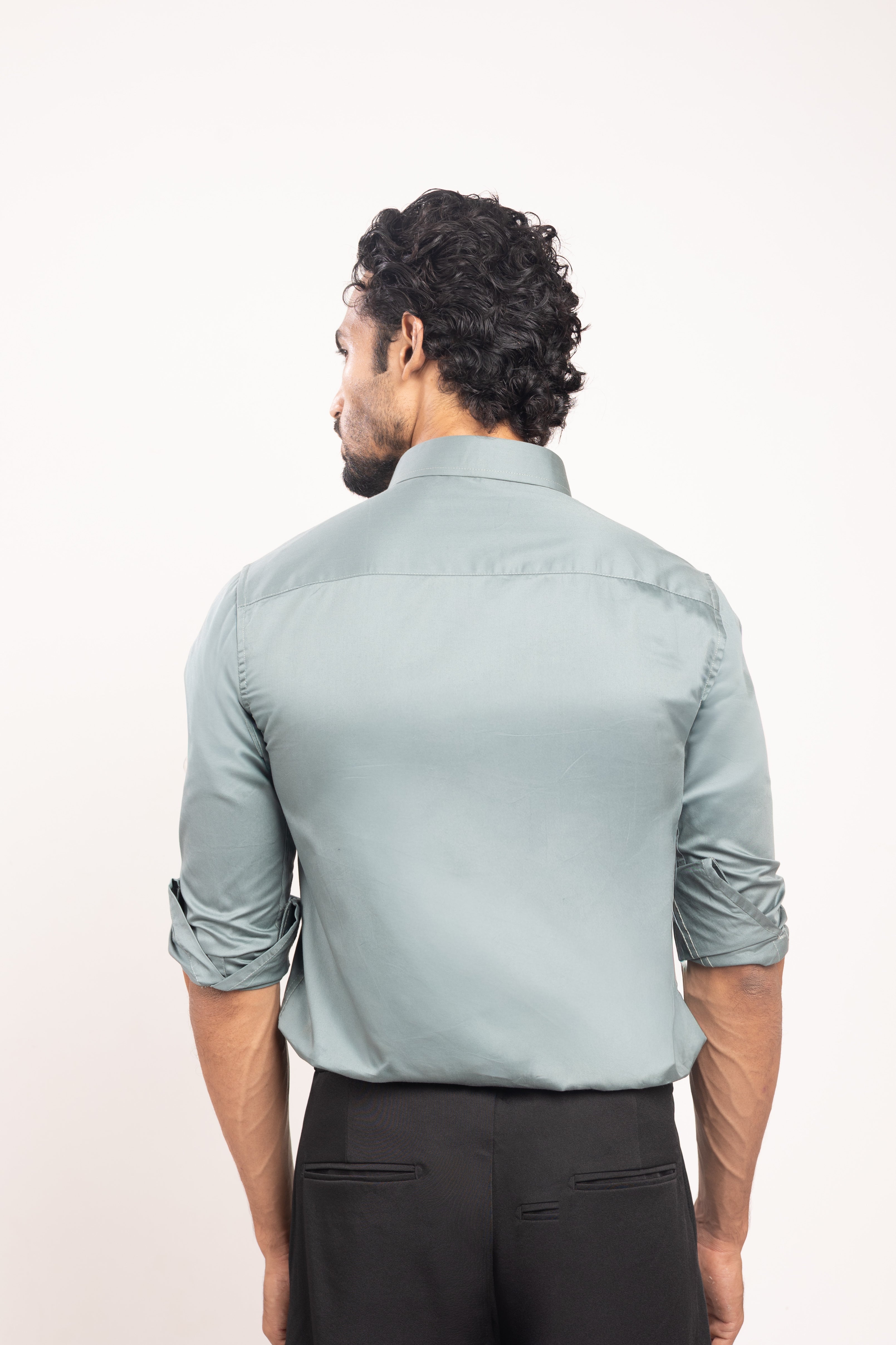 Full sleeve slim fit Shirt Muse Green