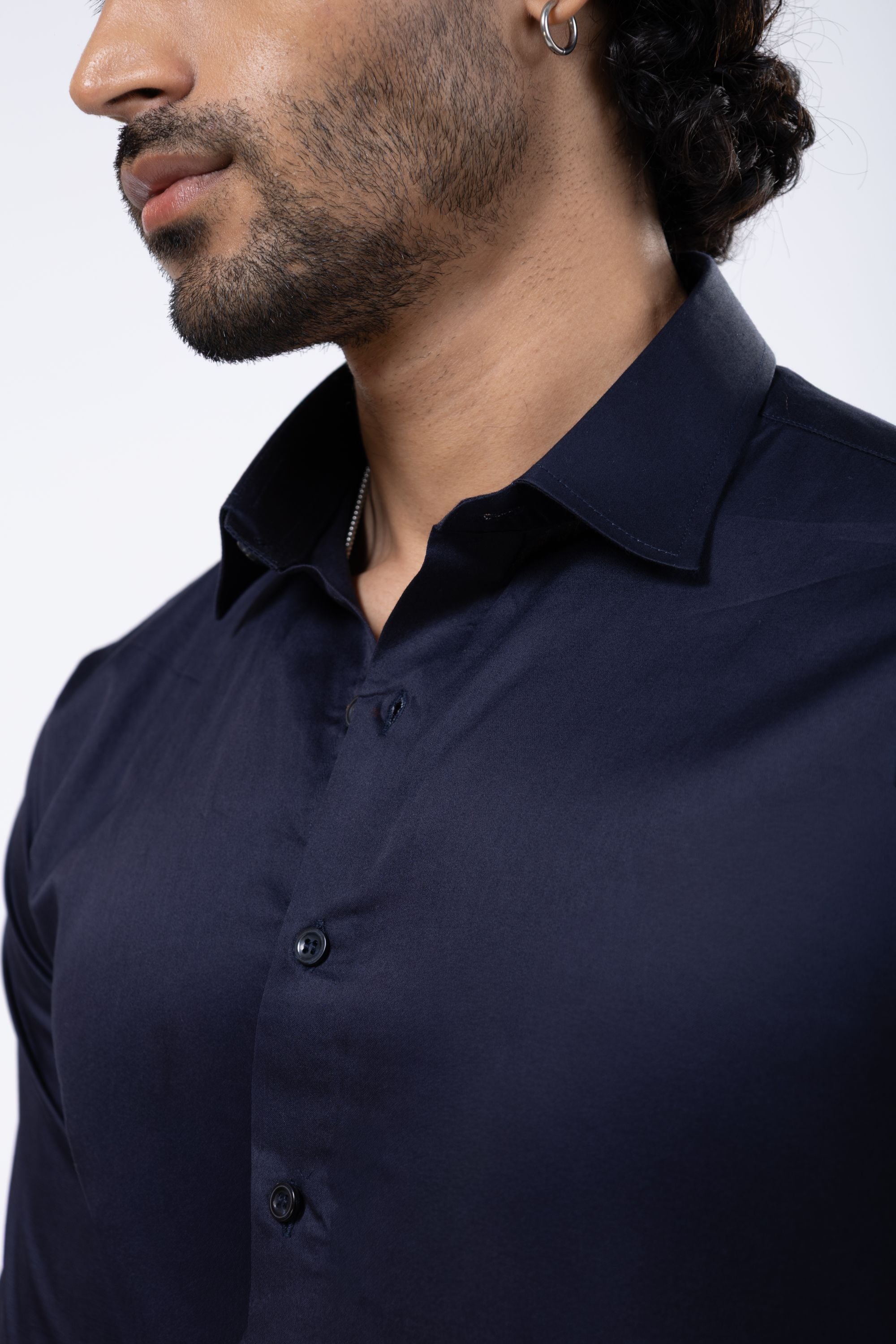 Full Sleeve Slim Fit Blue Shirt