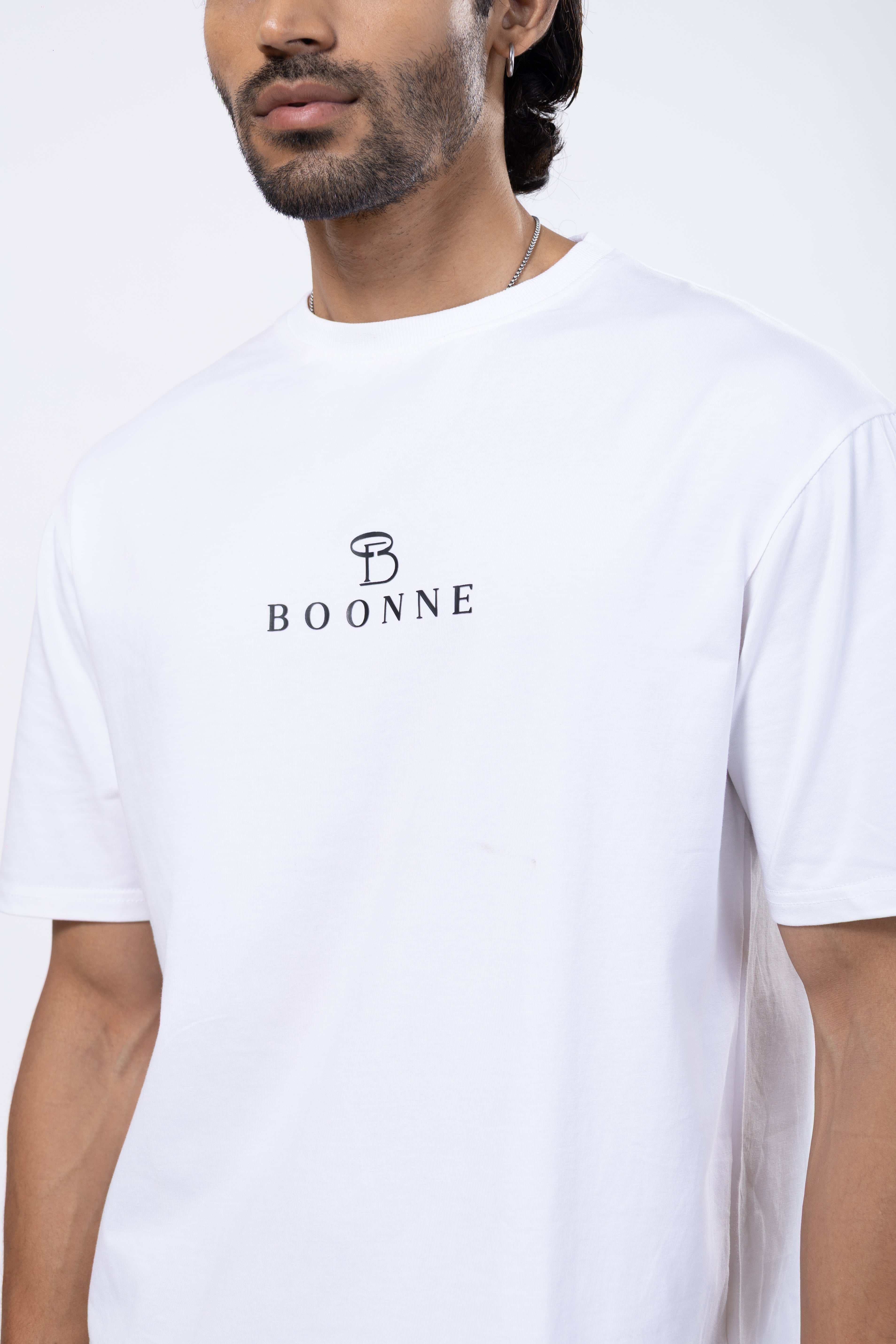 Premium cotton oversized men’s T-shirt-White