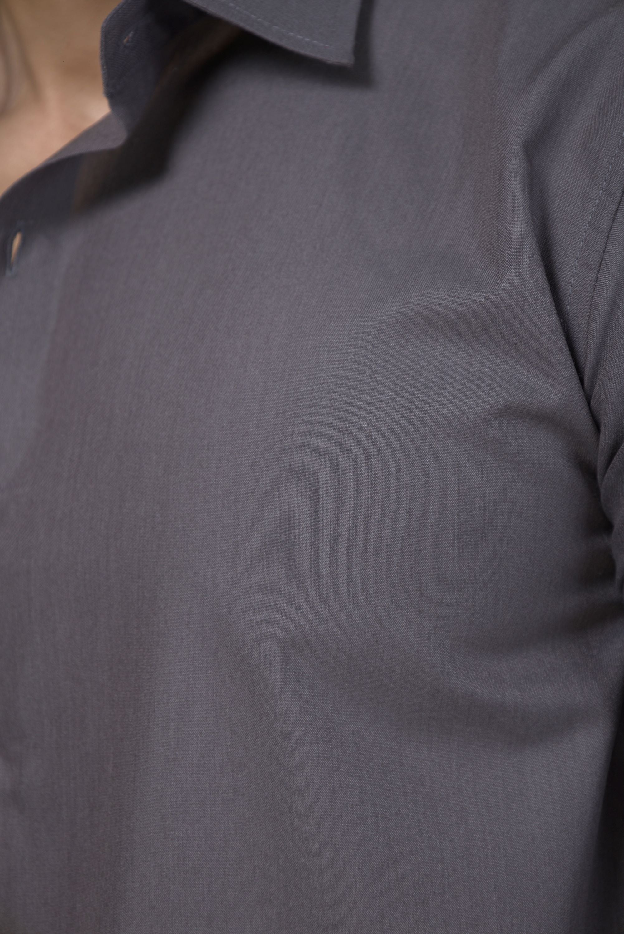 Full Sleeve Slim Fit Grey Shirt