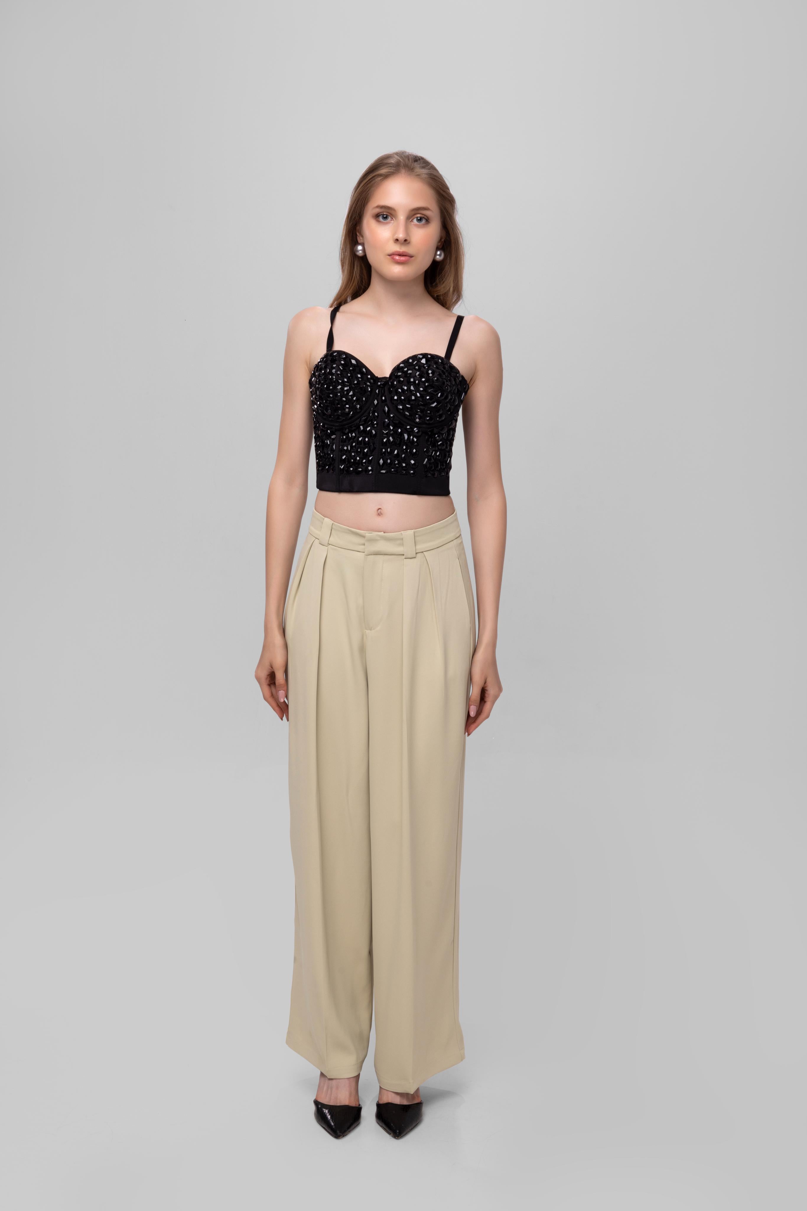 Fancy corset top Black