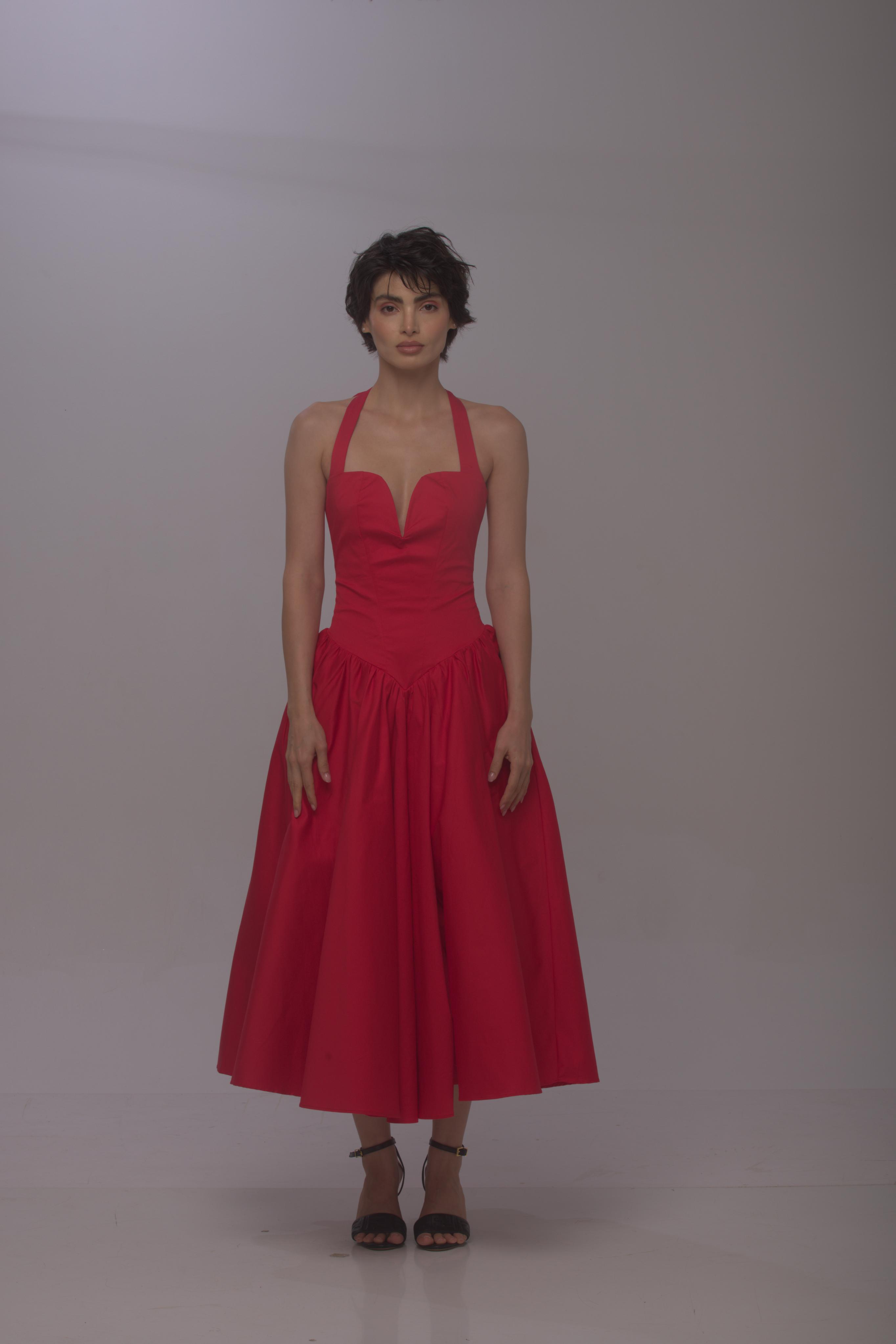 Solid Spaghetti Straps long princess dress Wine Red