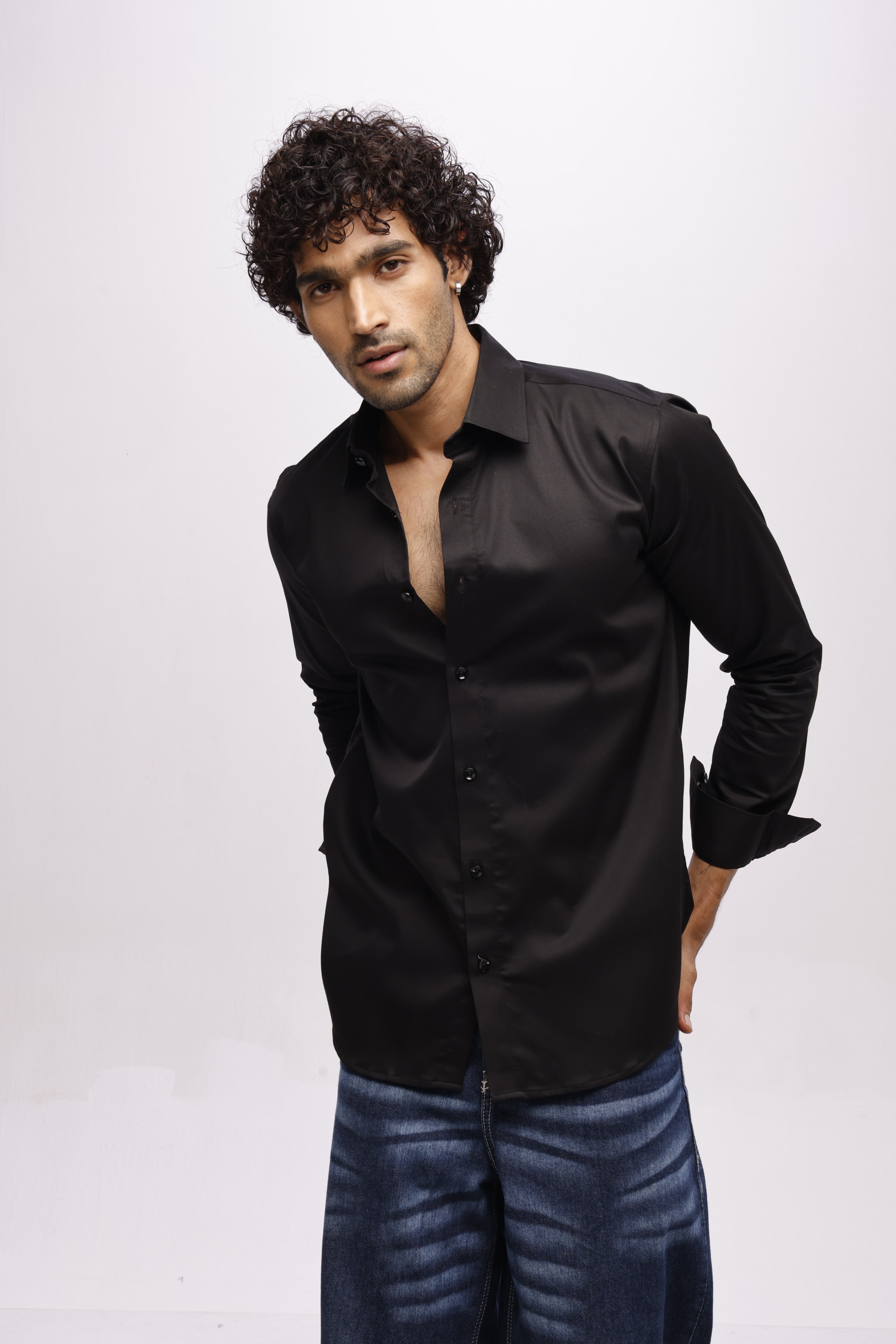 Full sleeve slim fit Shirt Black