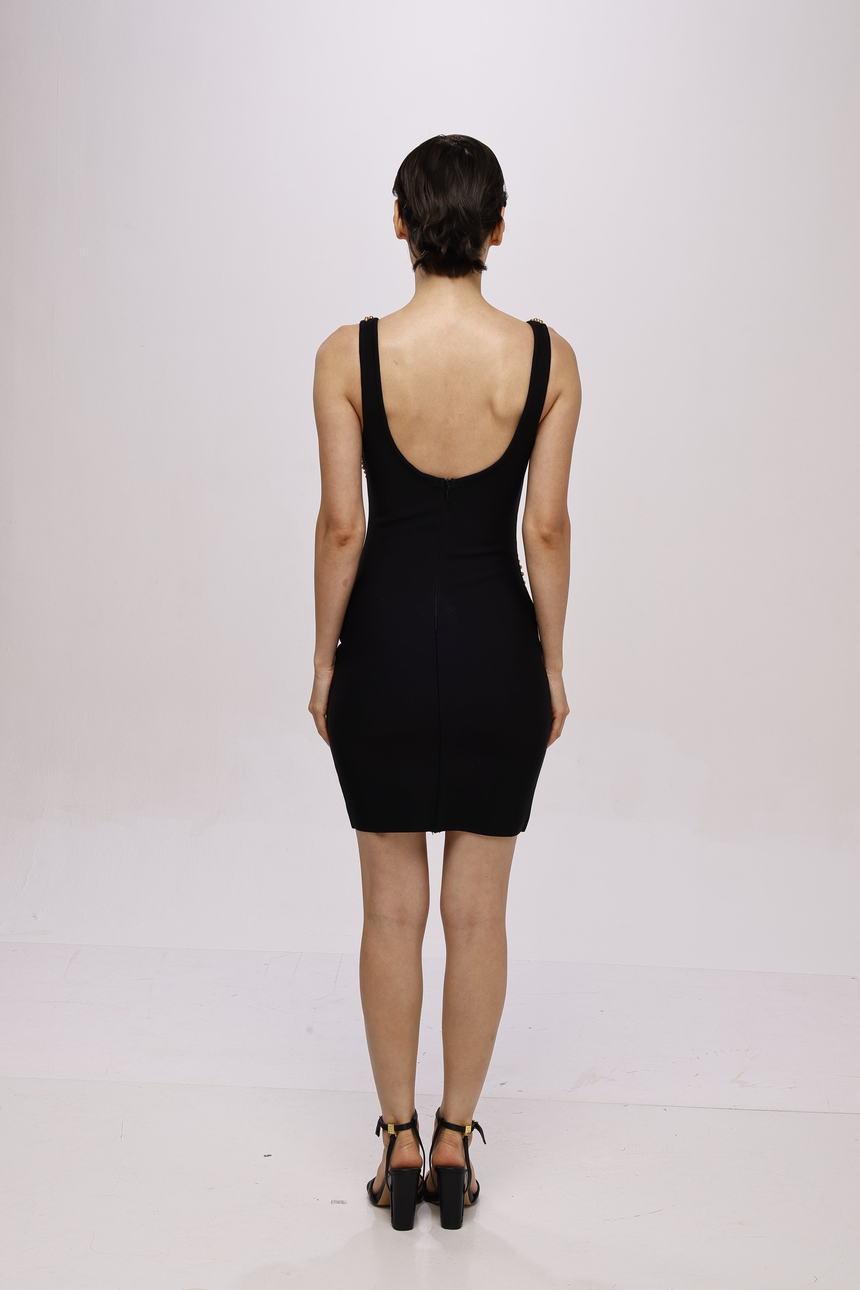 Bandgae Embellished mini dress Black