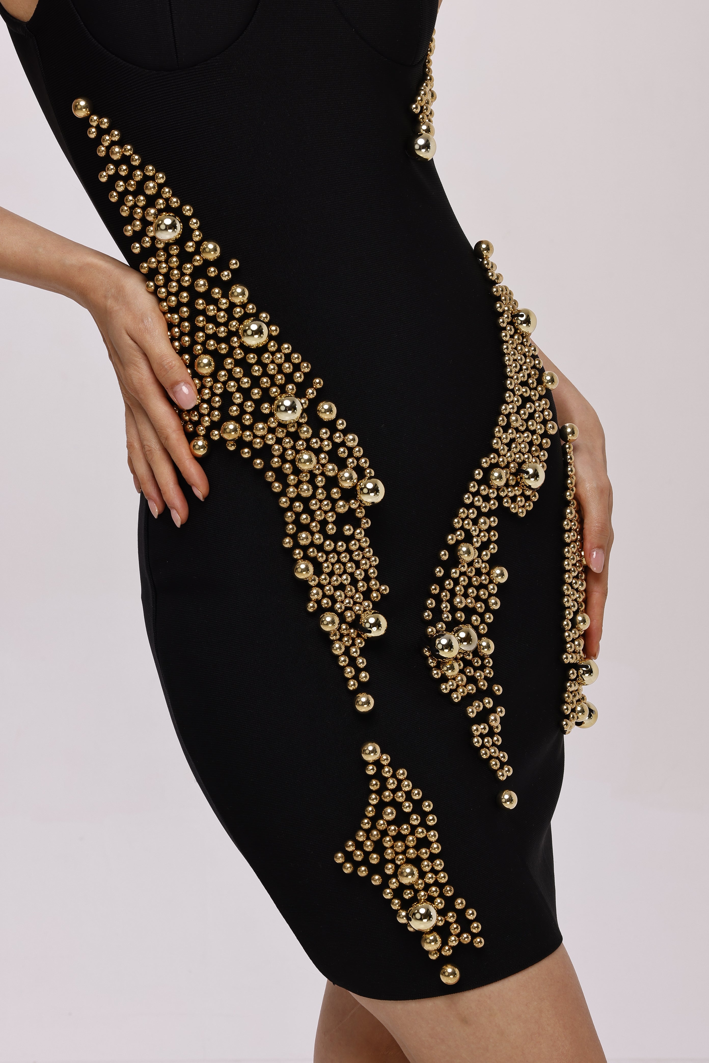 Bandgae Embellished mini dress Black