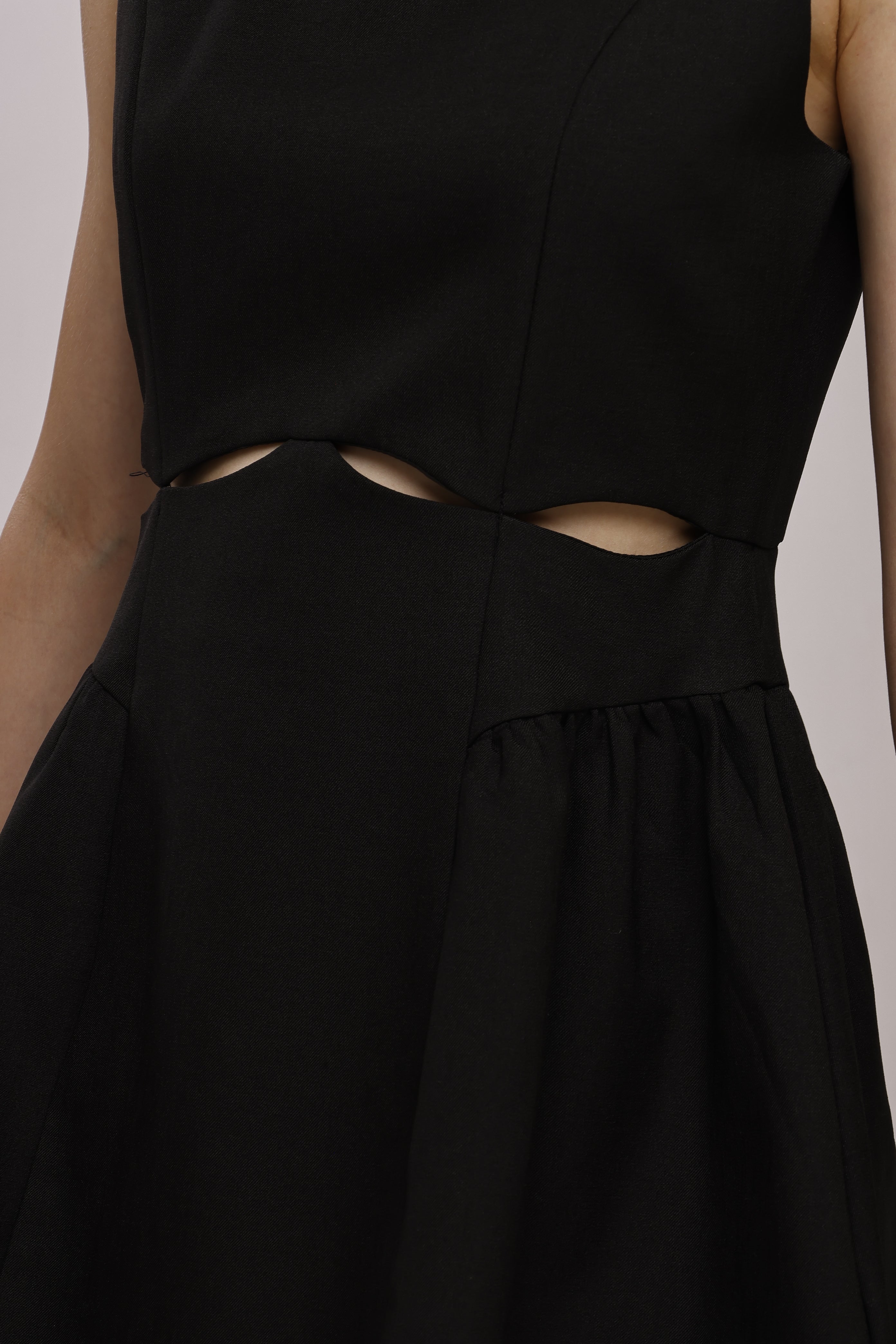 Sleeveless mini dress Black