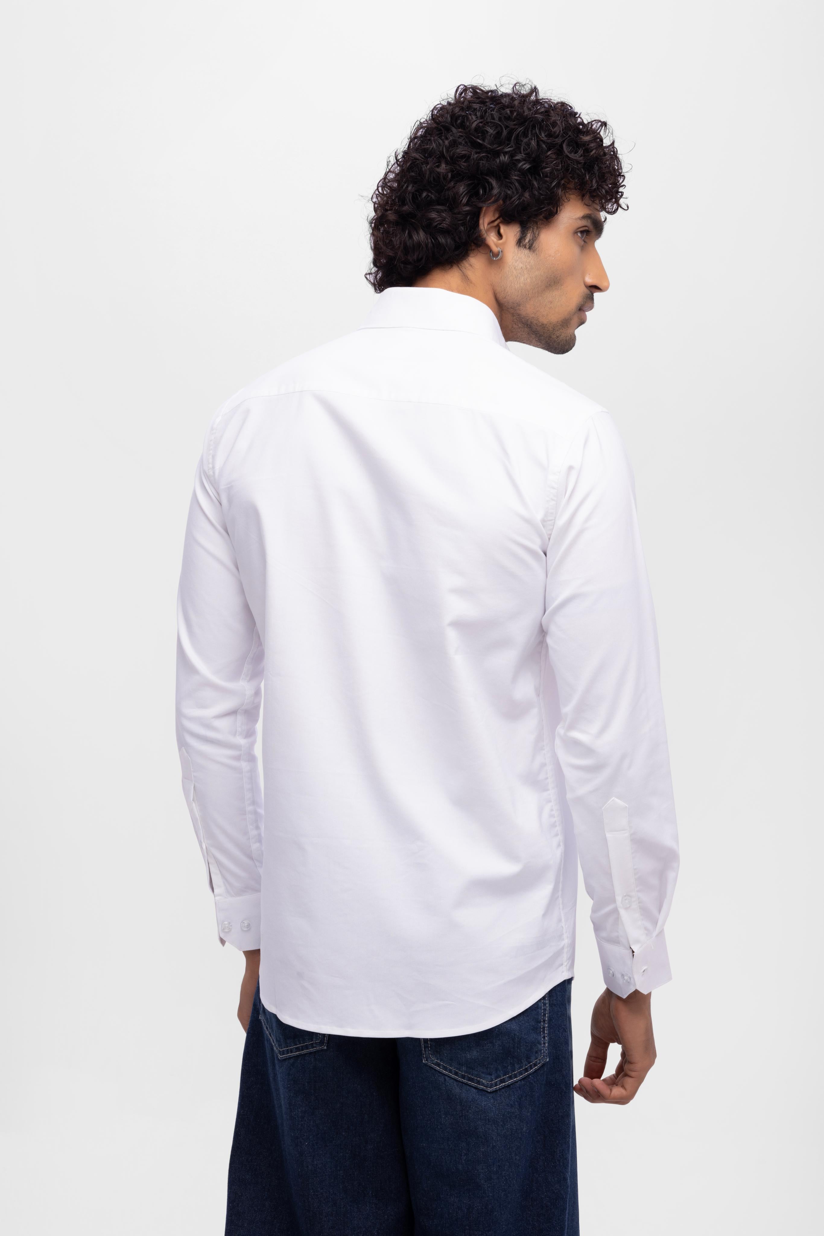 Full sleeve slim fit Shirt White