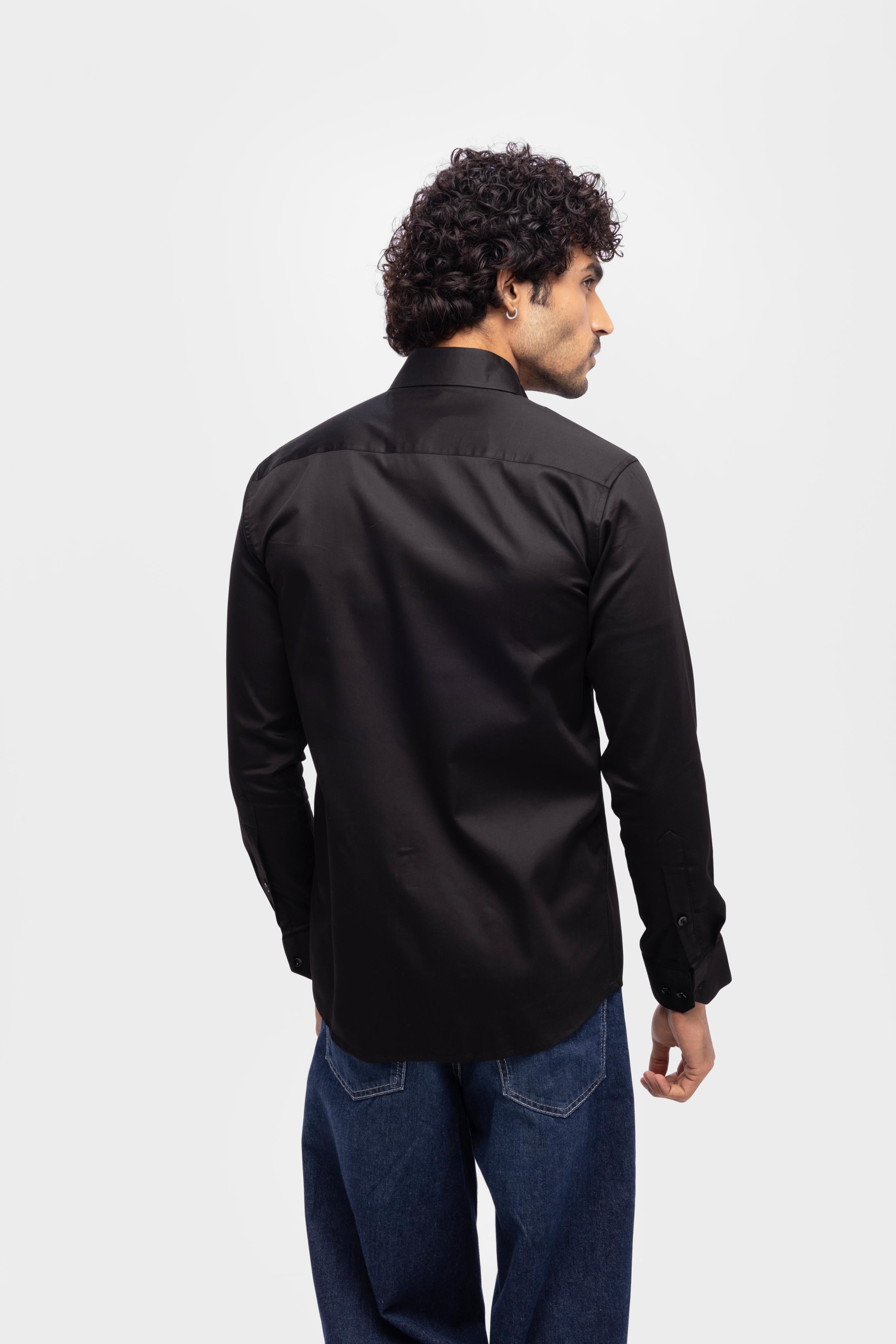 Full sleeve slim fit Shirt Black