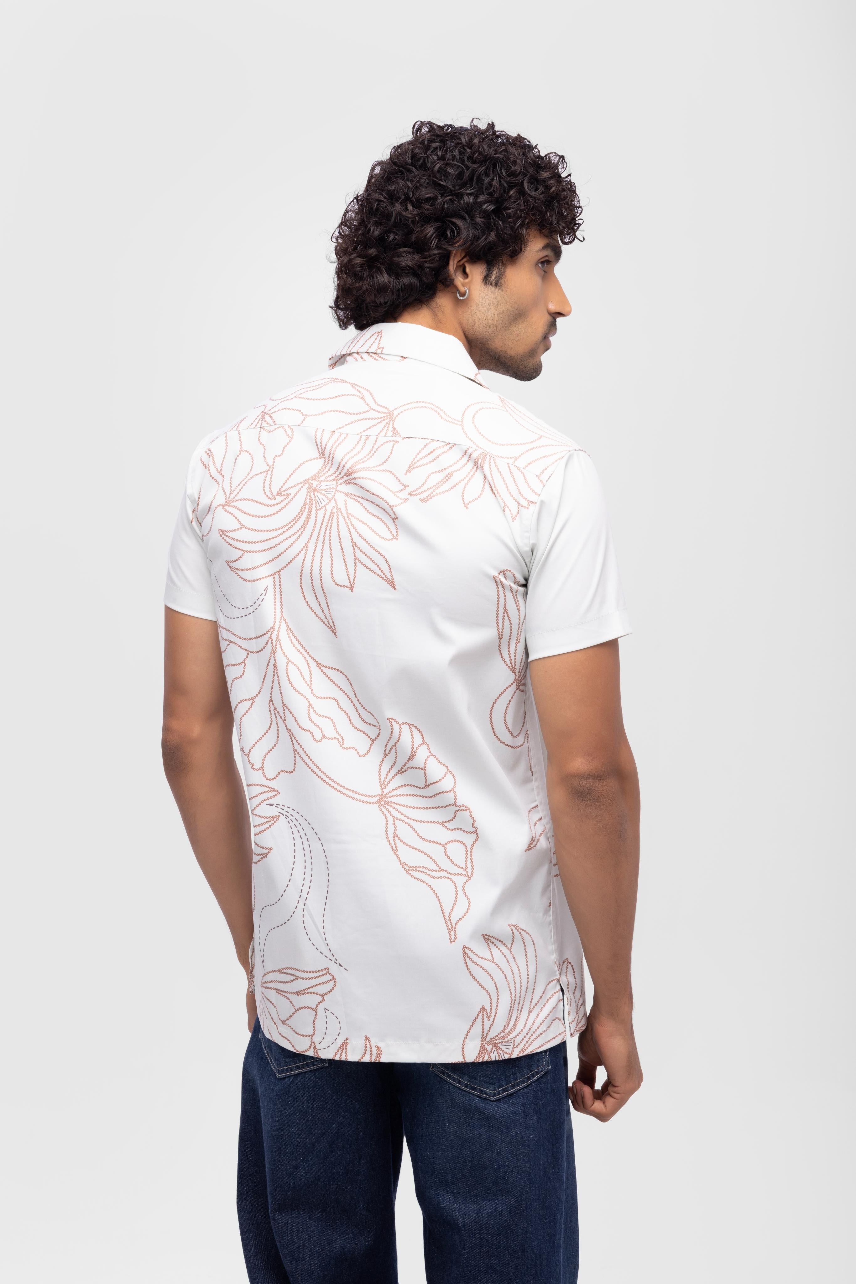 Long Half sleeve loose fit regular- Cream