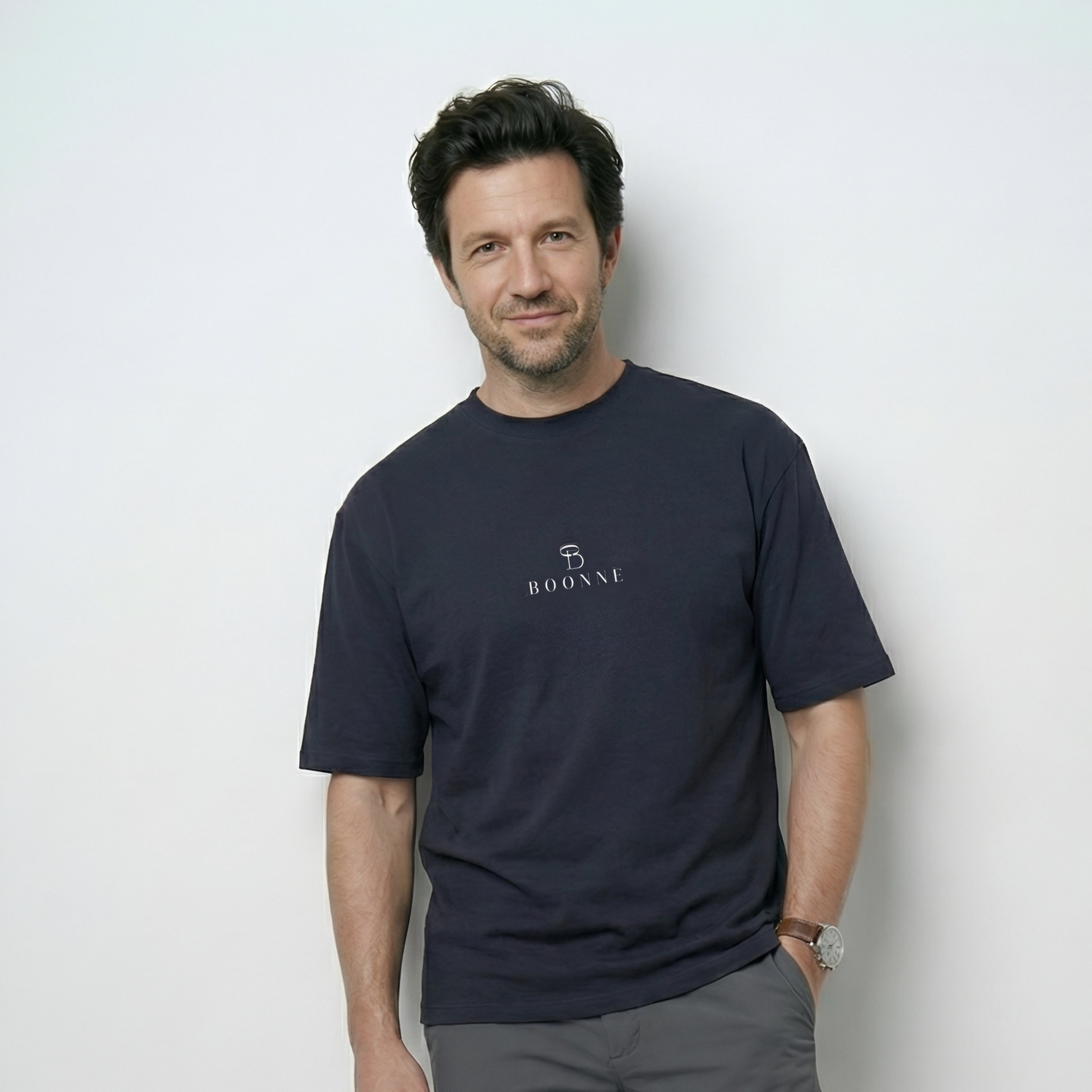 Premium cotton oversized men’s T-shirt-Dark Grey