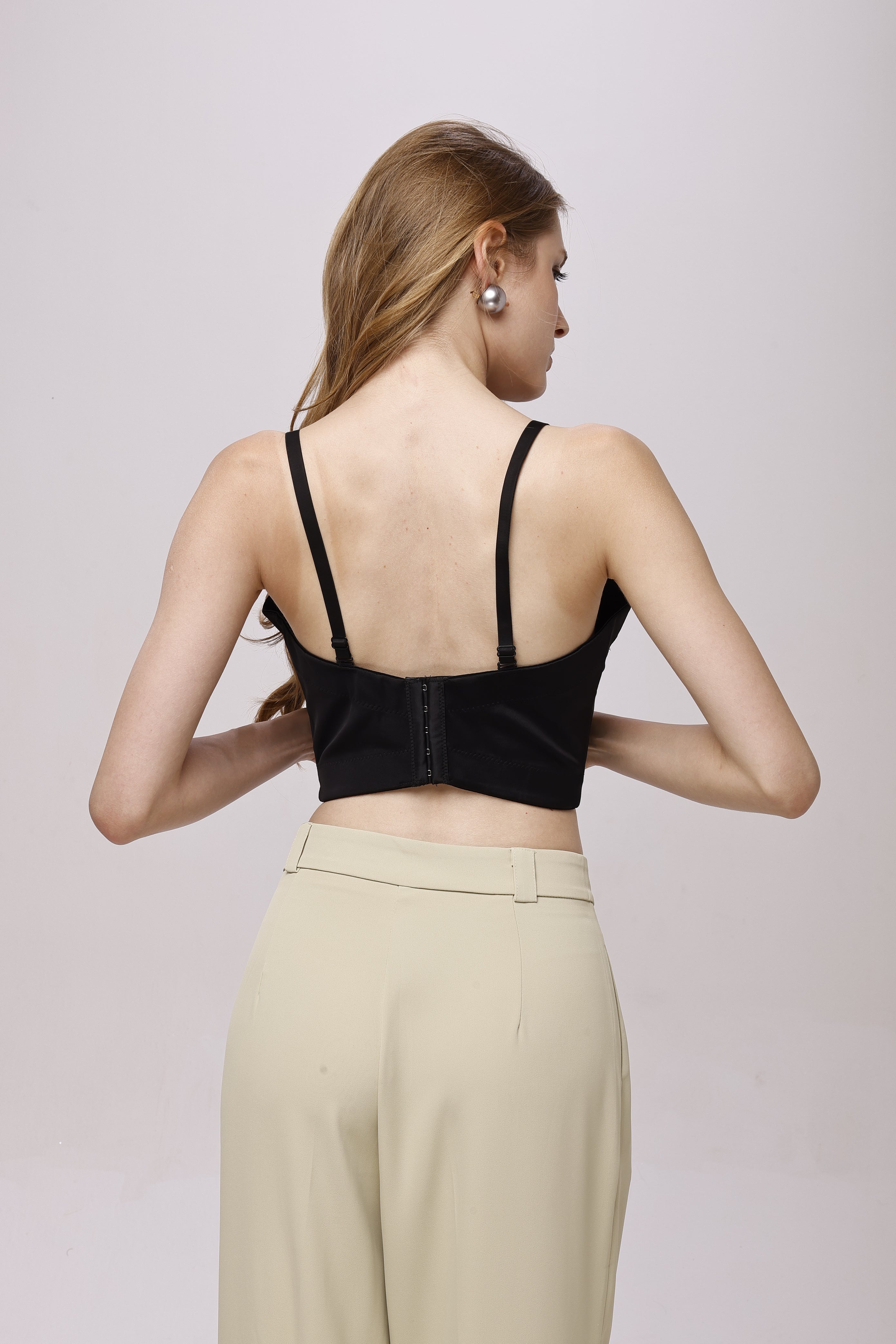 Fancy corset top Black