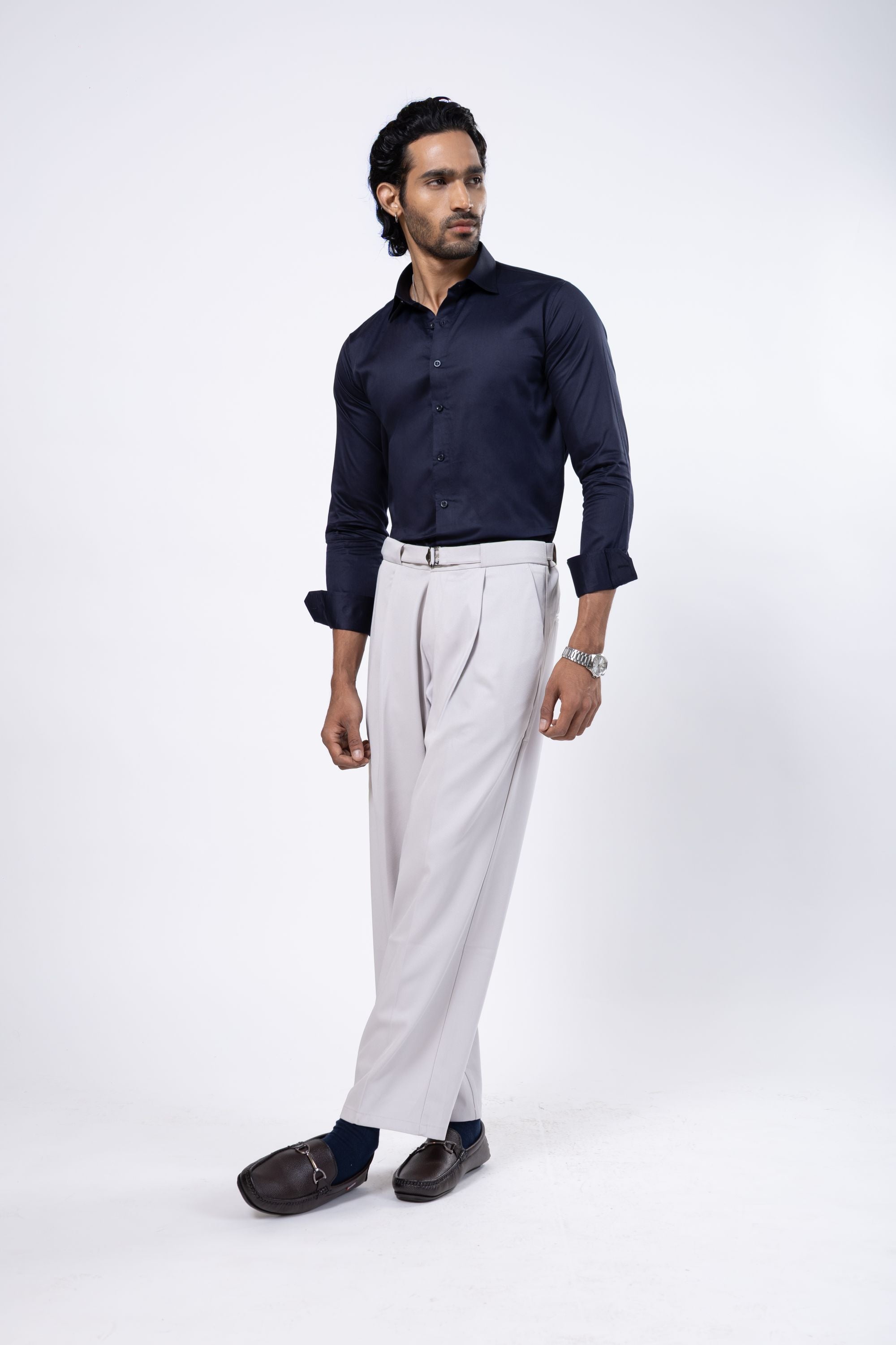 Full Sleeve Slim Fit Blue Shirt