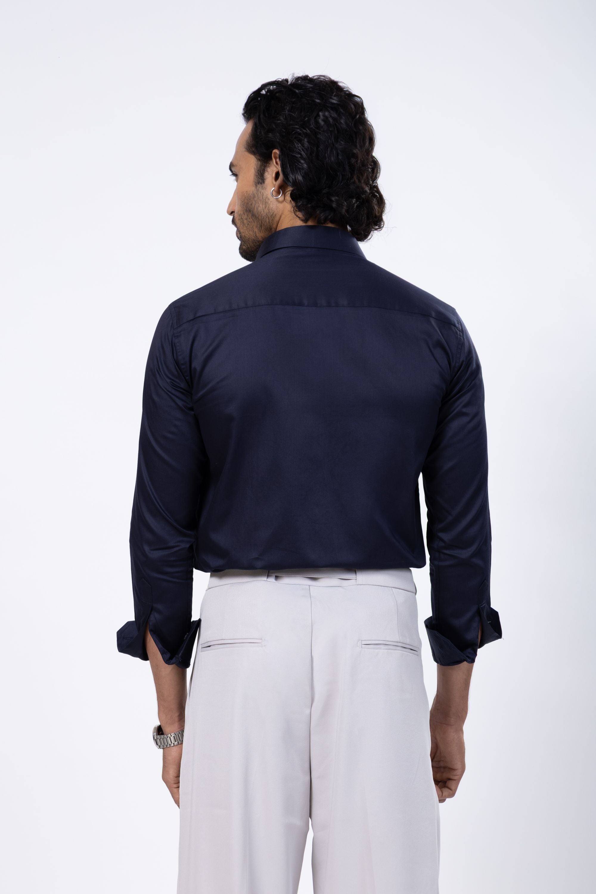Full Sleeve Slim Fit Blue Shirt