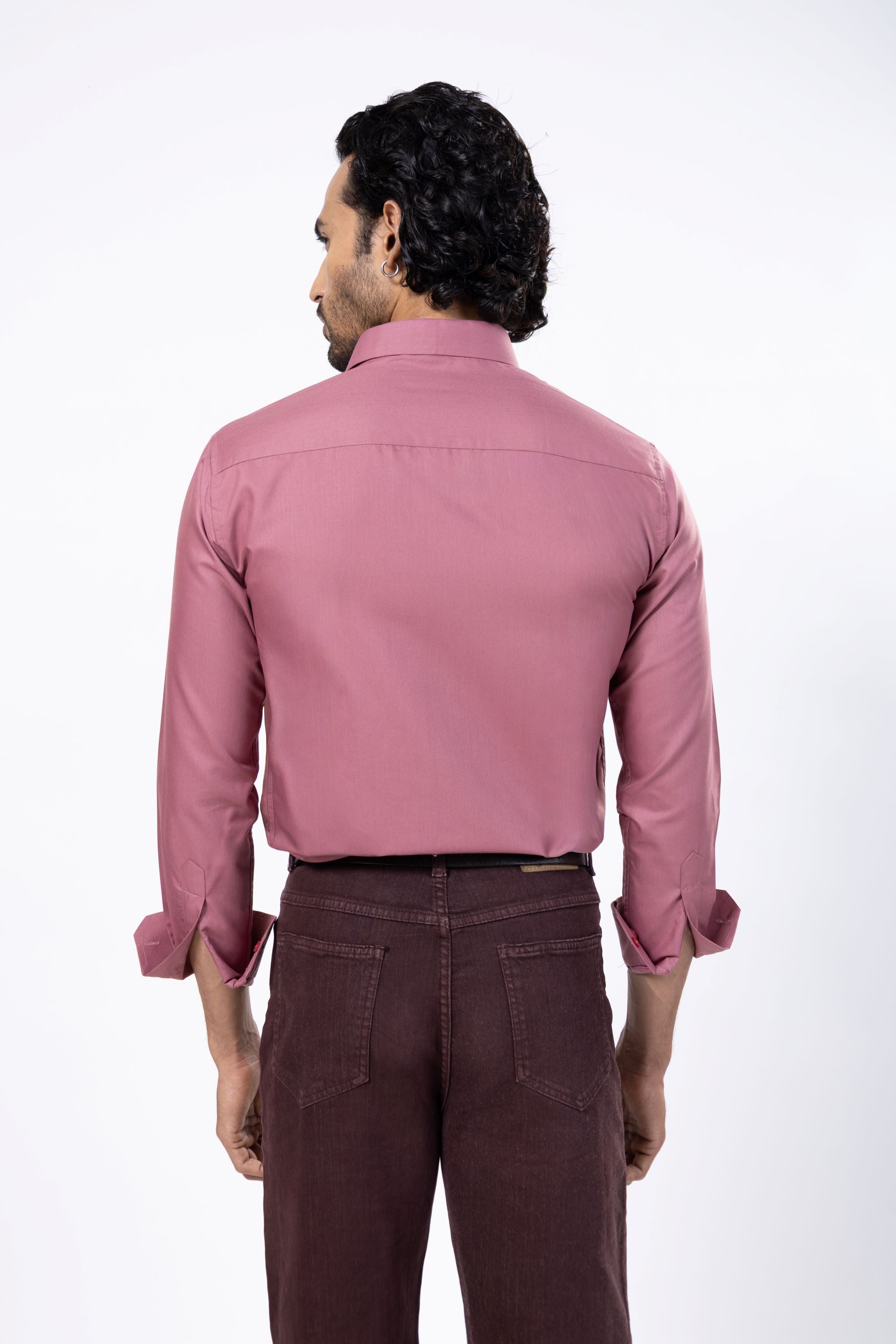 Full Sleeve Slim Fit Muse Pink Shirt