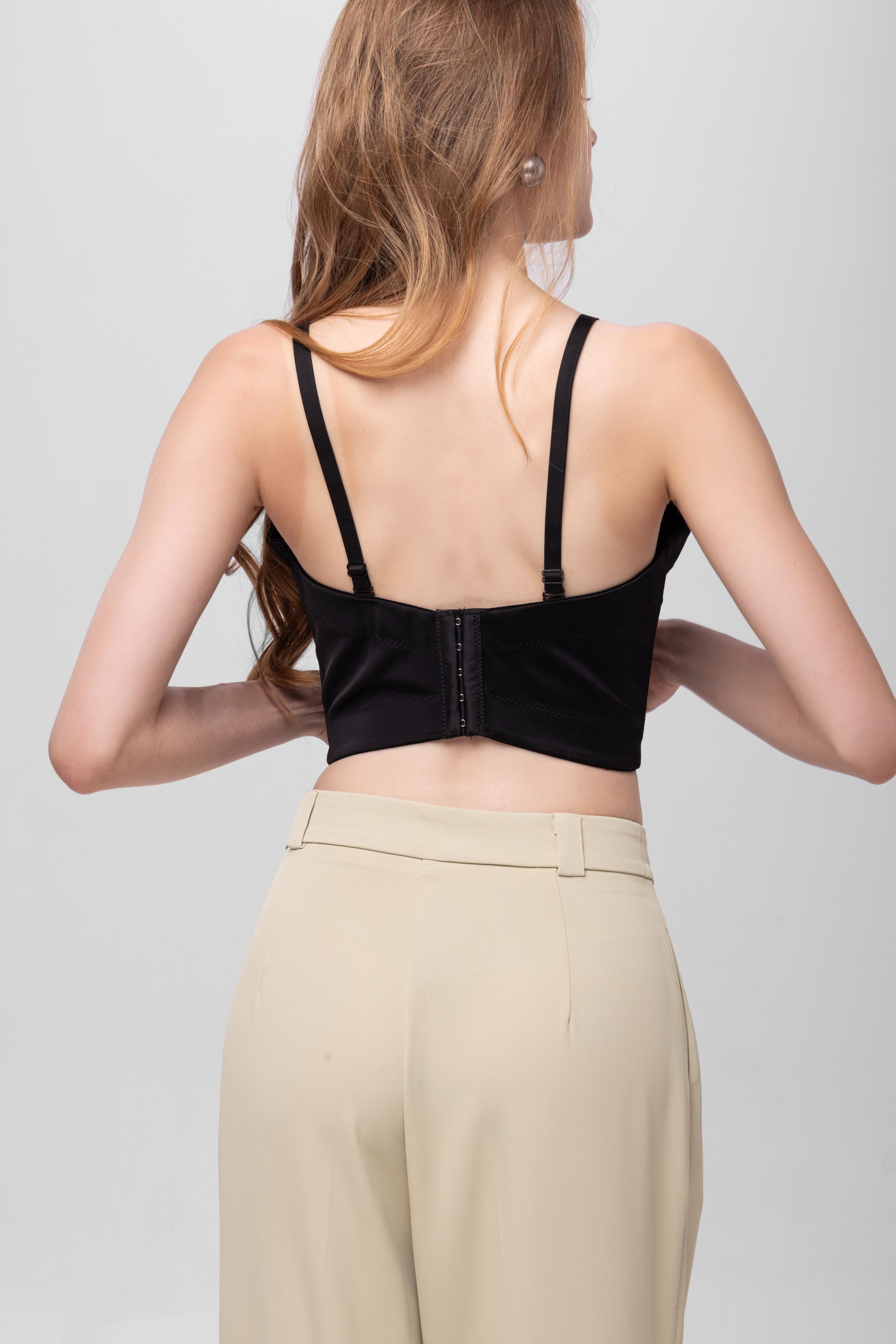 Fancy corset top Black